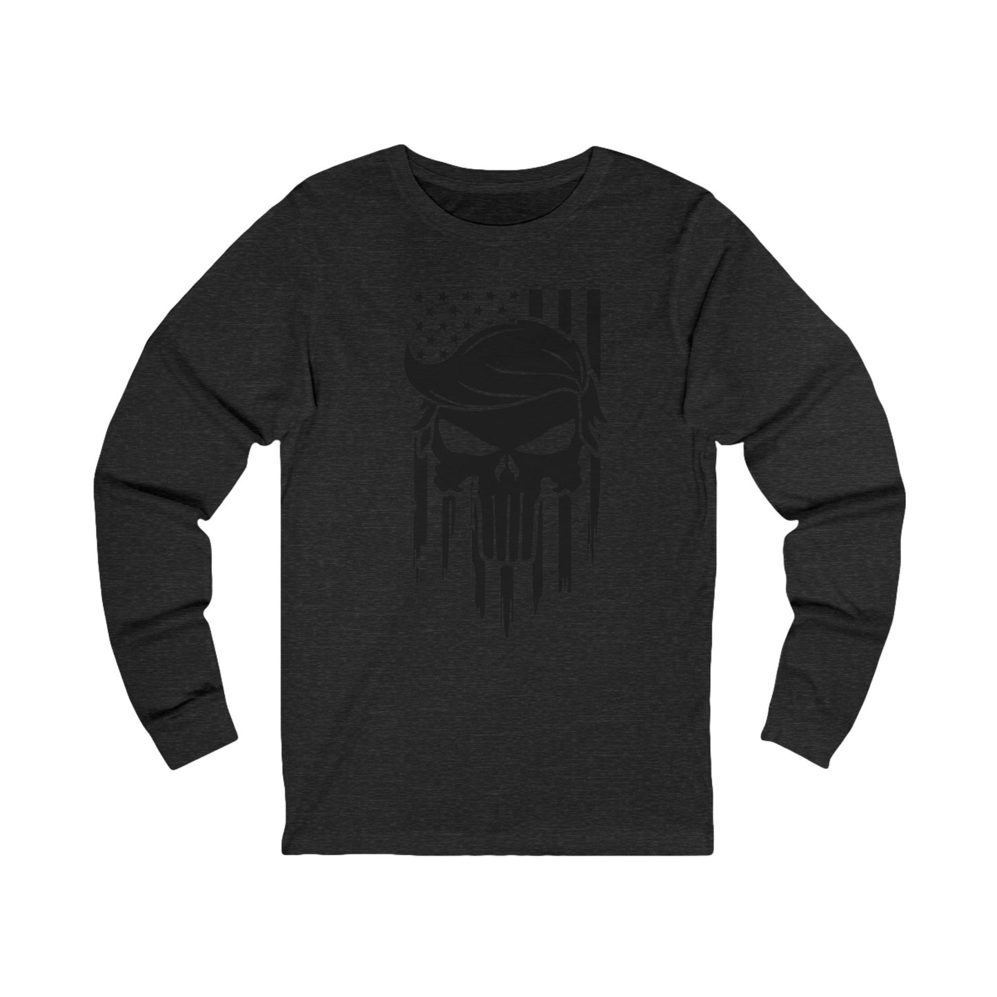 Trump The Patriot Skull Design - Patriotic Long Sleeve Unisex Jersey Tee