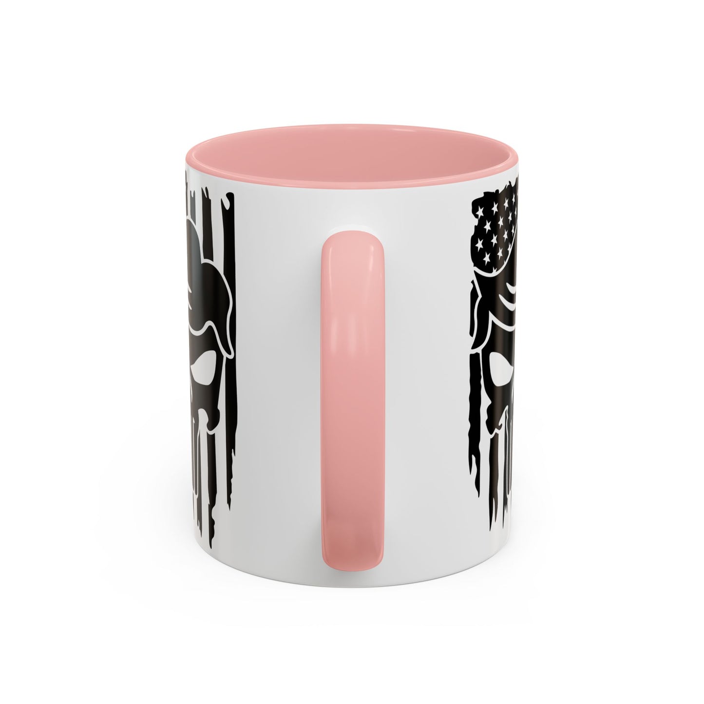 Patriotic Skull Coffee Mug - 11oz & 15oz Black-Handled Cups