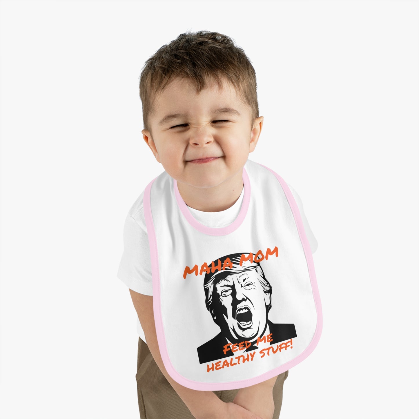 Baby Bib - MAHA MOMS Feed Me Healthy Stuff