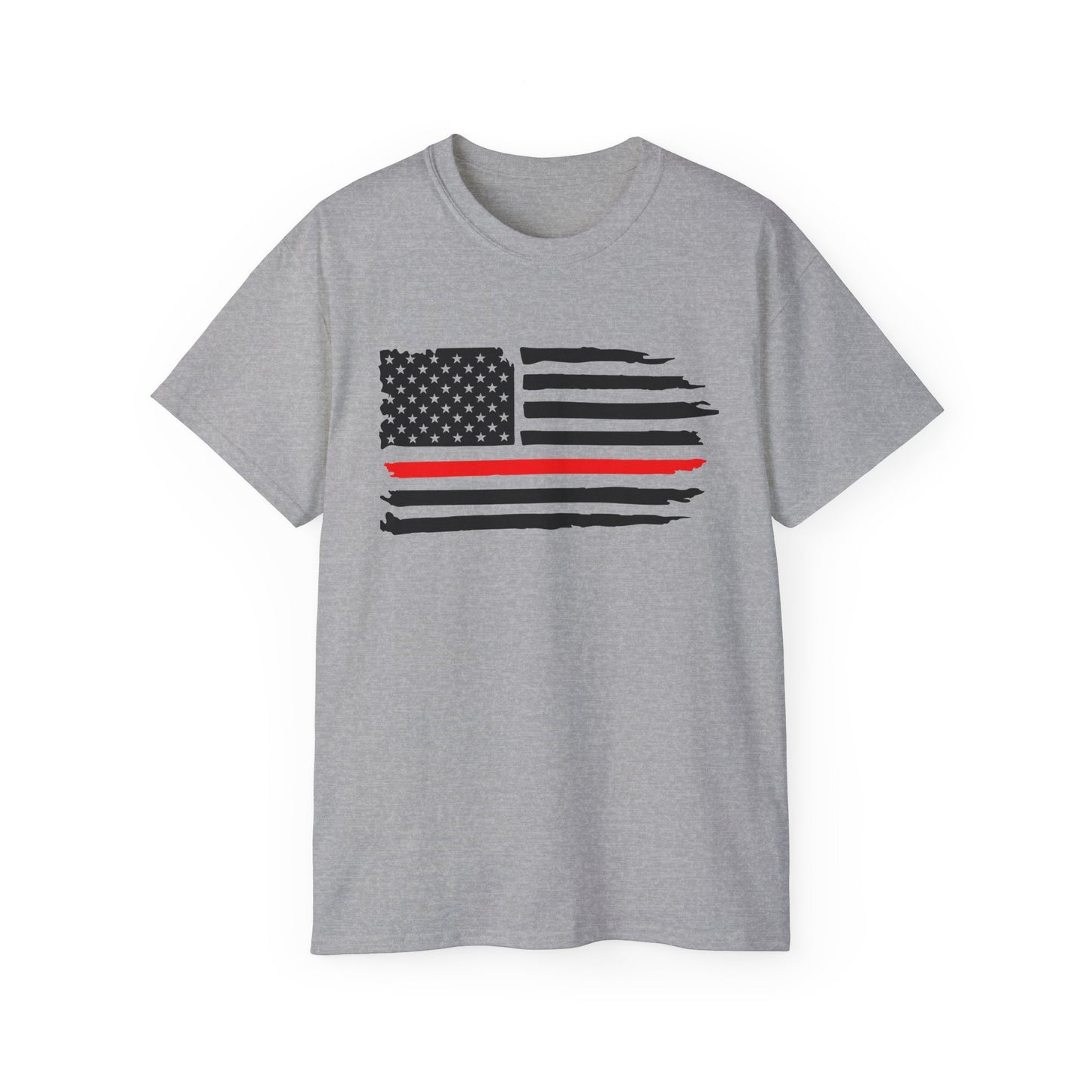 THIN RED LINE - Unisex Ultra Cotton Tee - Support Your FIRE Heroes