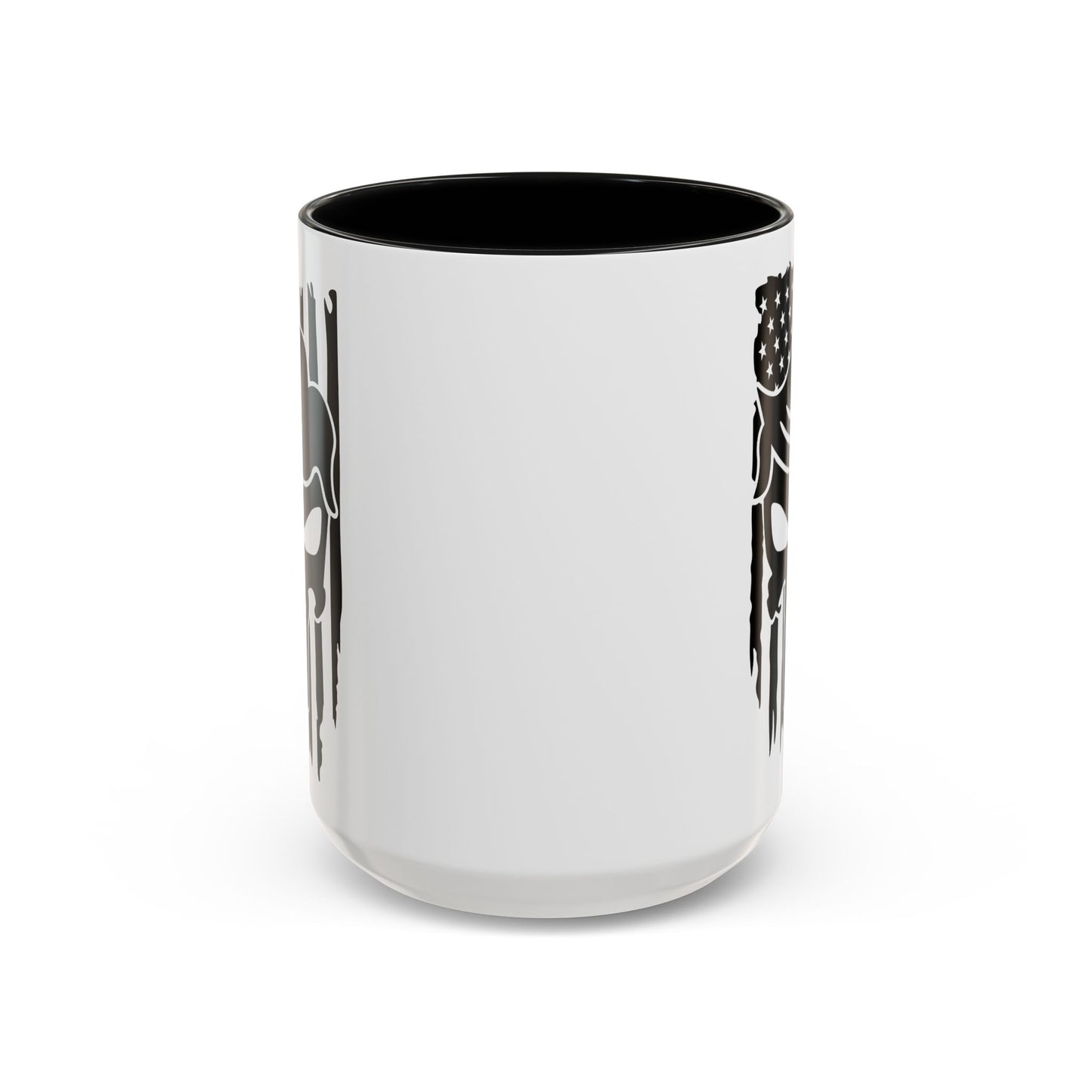 Patriotic Skull Coffee Mug - 11oz & 15oz Black-Handled Cups