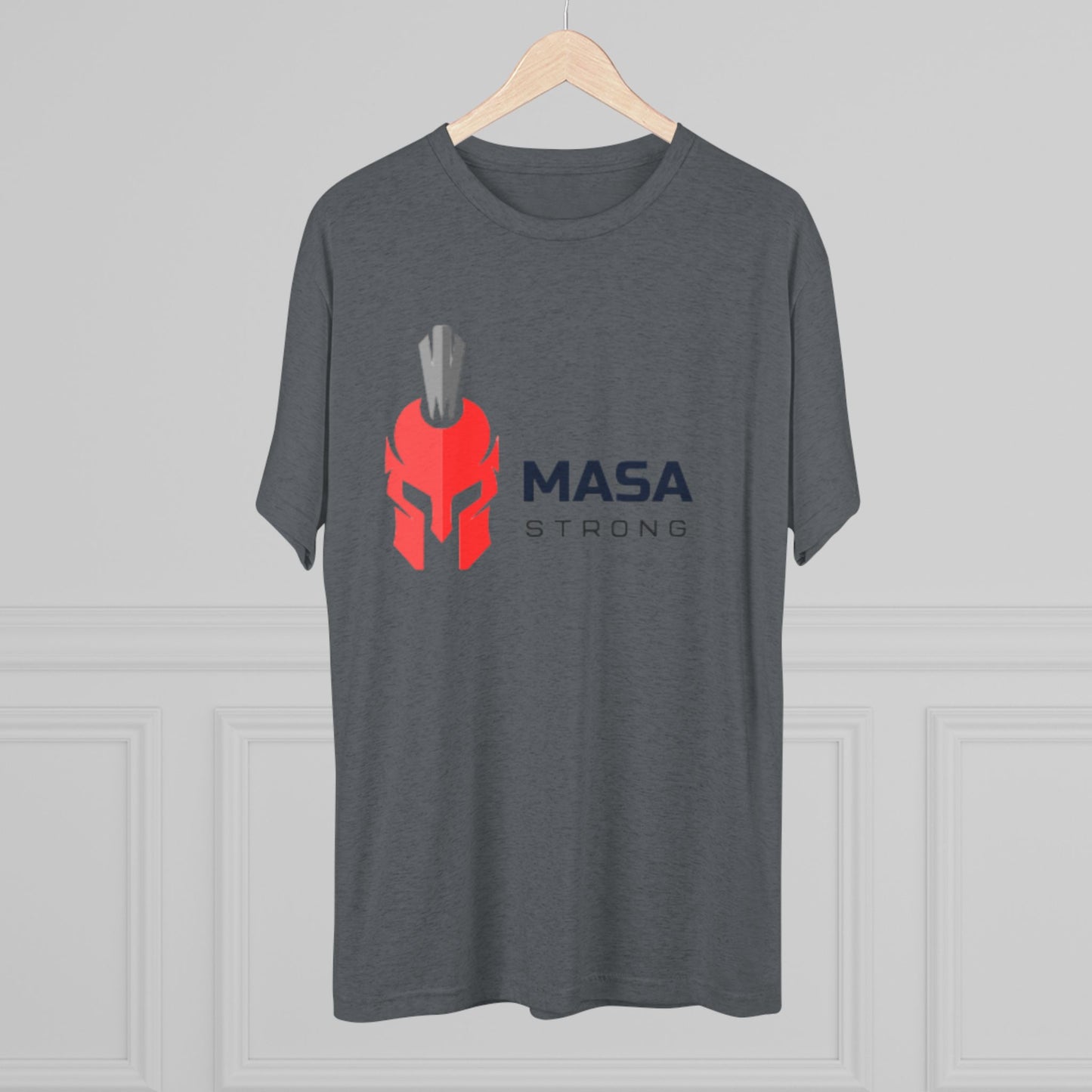 MASA STRONG - Tri-Blend Crew Tee, Fitness Apparel, Gym Shirt, Motivational T-Shirt, Casual Wear, Gift for Athletes