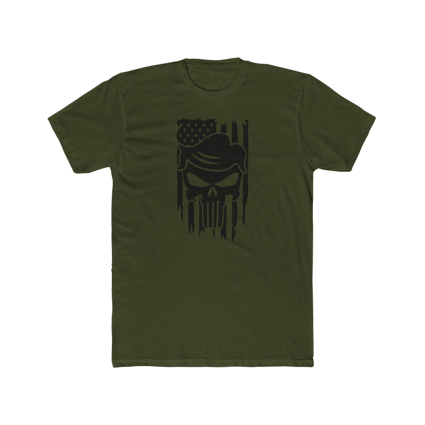 TRUMP-PATRIOT SKULL & FLAG - Crew Tee | Unisex T-Shirt, Casual Wear, Cool Graphic Tee
