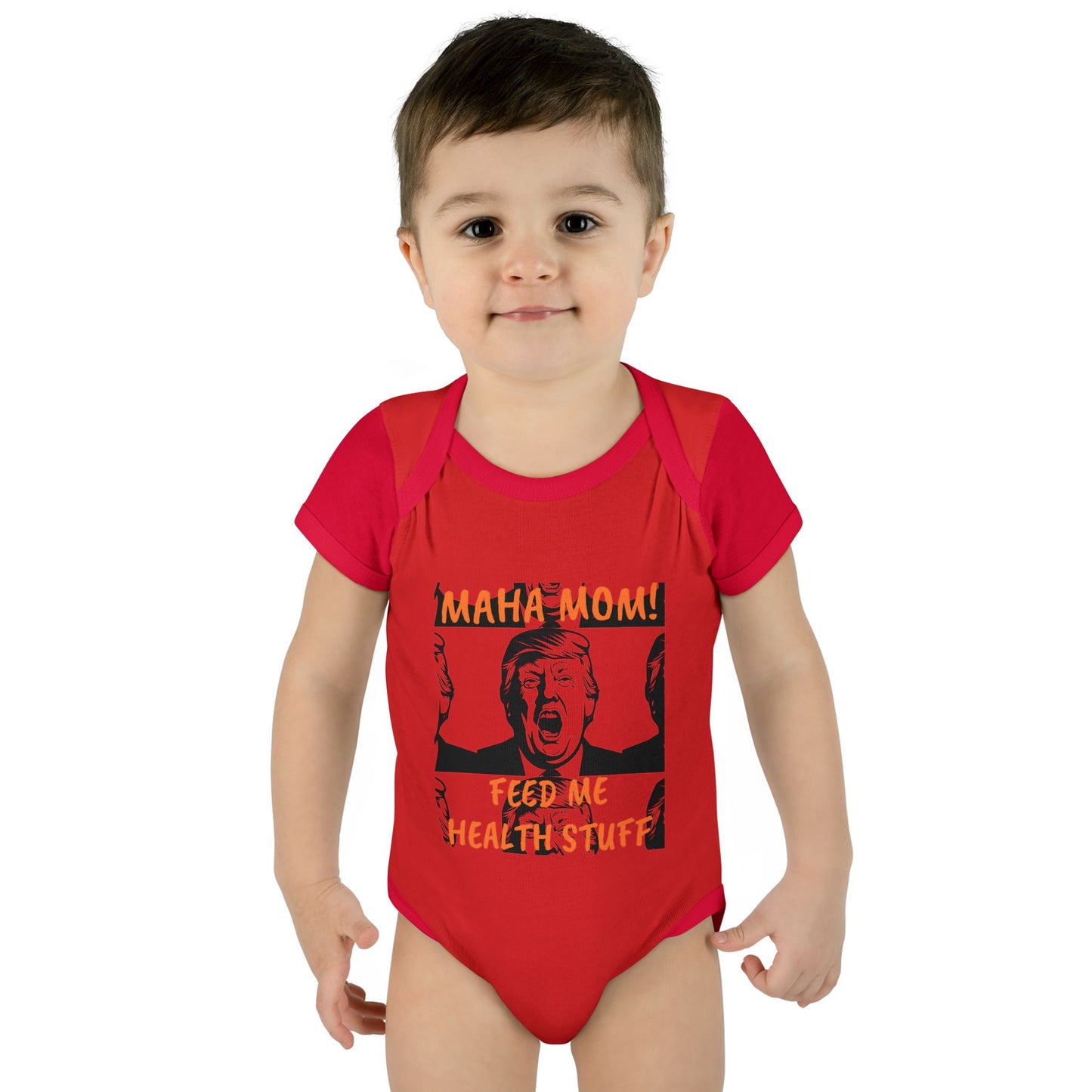MAHA MOM - FEED ME HEALTHY STUFF - Baby Bodysuit