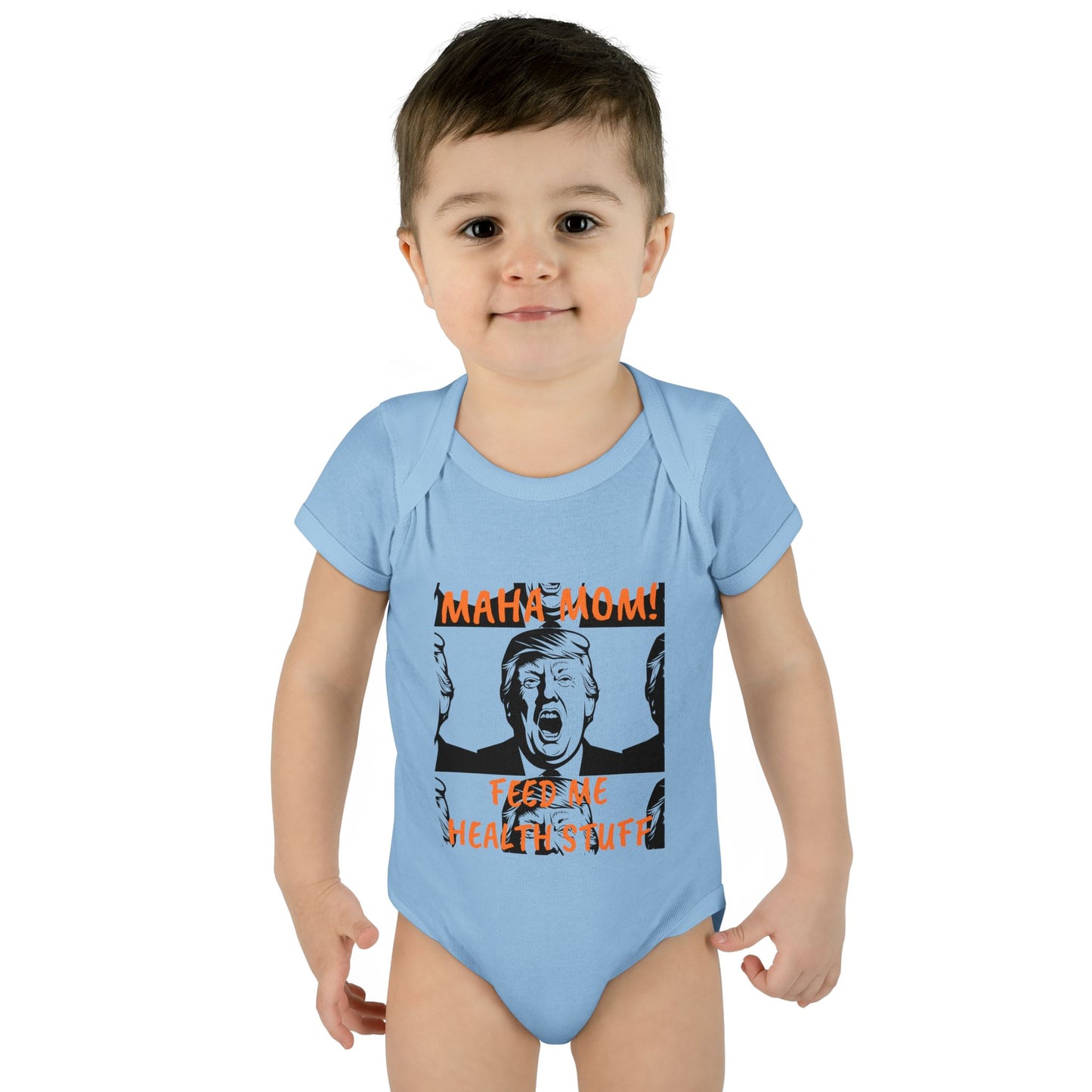 MAHA MOM - FEED ME HEALTHY STUFF - Baby Bodysuit