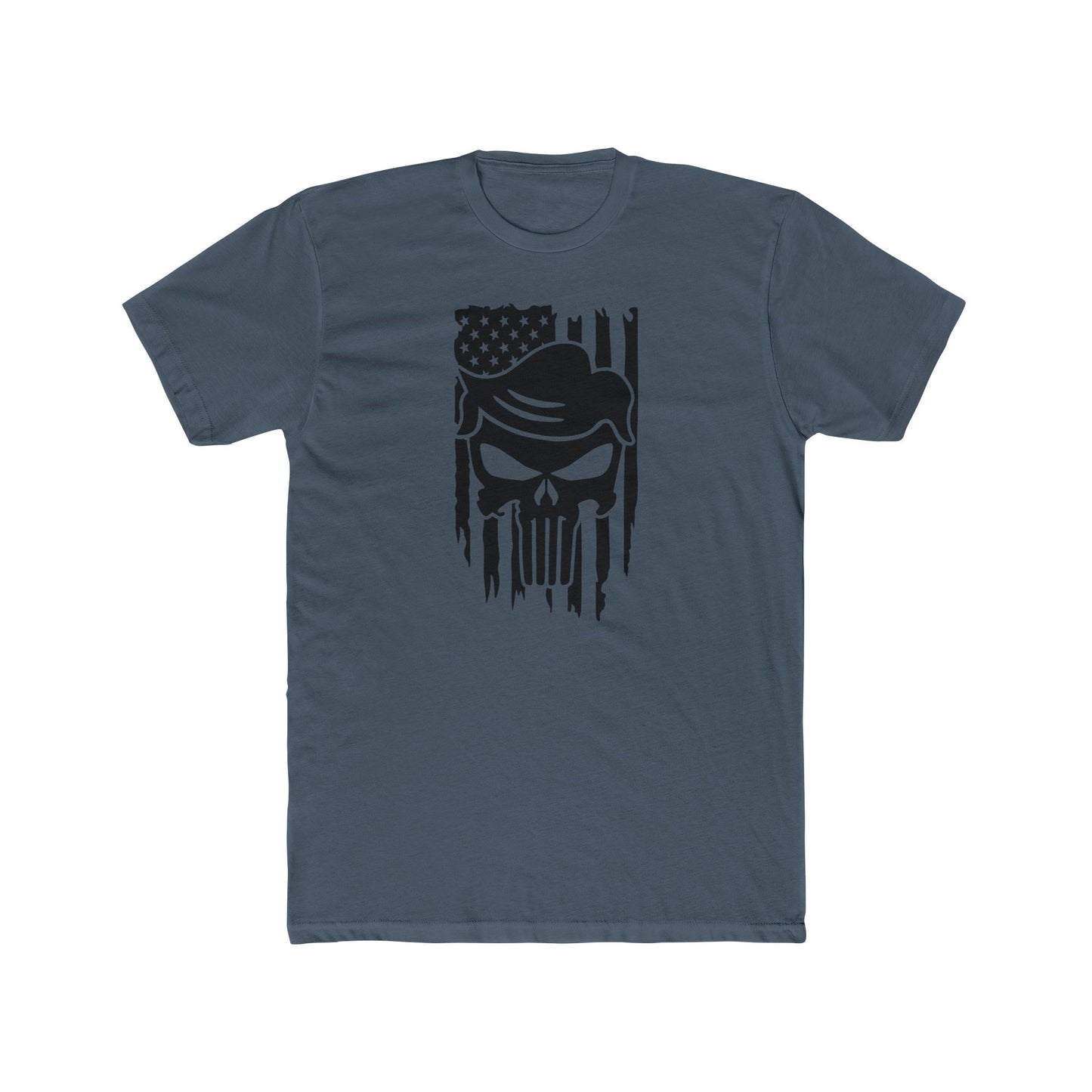 TRUMP-PATRIOT SKULL & FLAG - Crew Tee | Unisex T-Shirt, Casual Wear, Cool Graphic Tee