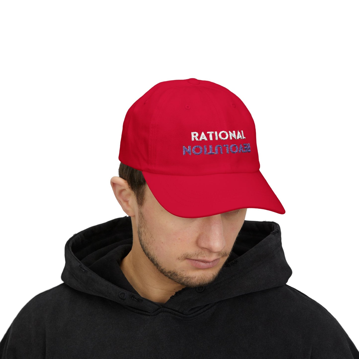 RATIONAL REVOLUTION (The Common Sense Evolution) CAP, Perfect Gift for Fathers, Casual Outfits, Everyday Wear, Adjustable White Hat
