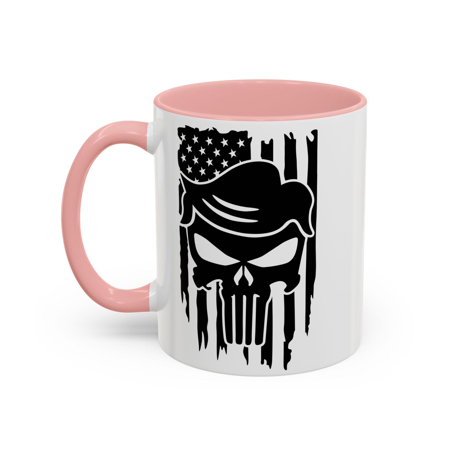 Patriotic Skull Coffee Mug - 11oz & 15oz Black-Handled Cups
