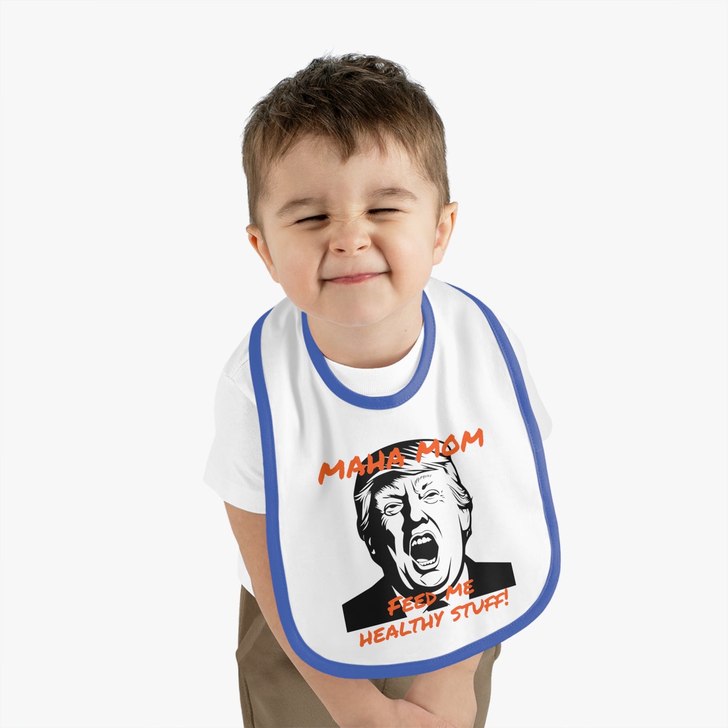 Baby Bib - MAHA MOMS Feed Me Healthy Stuff