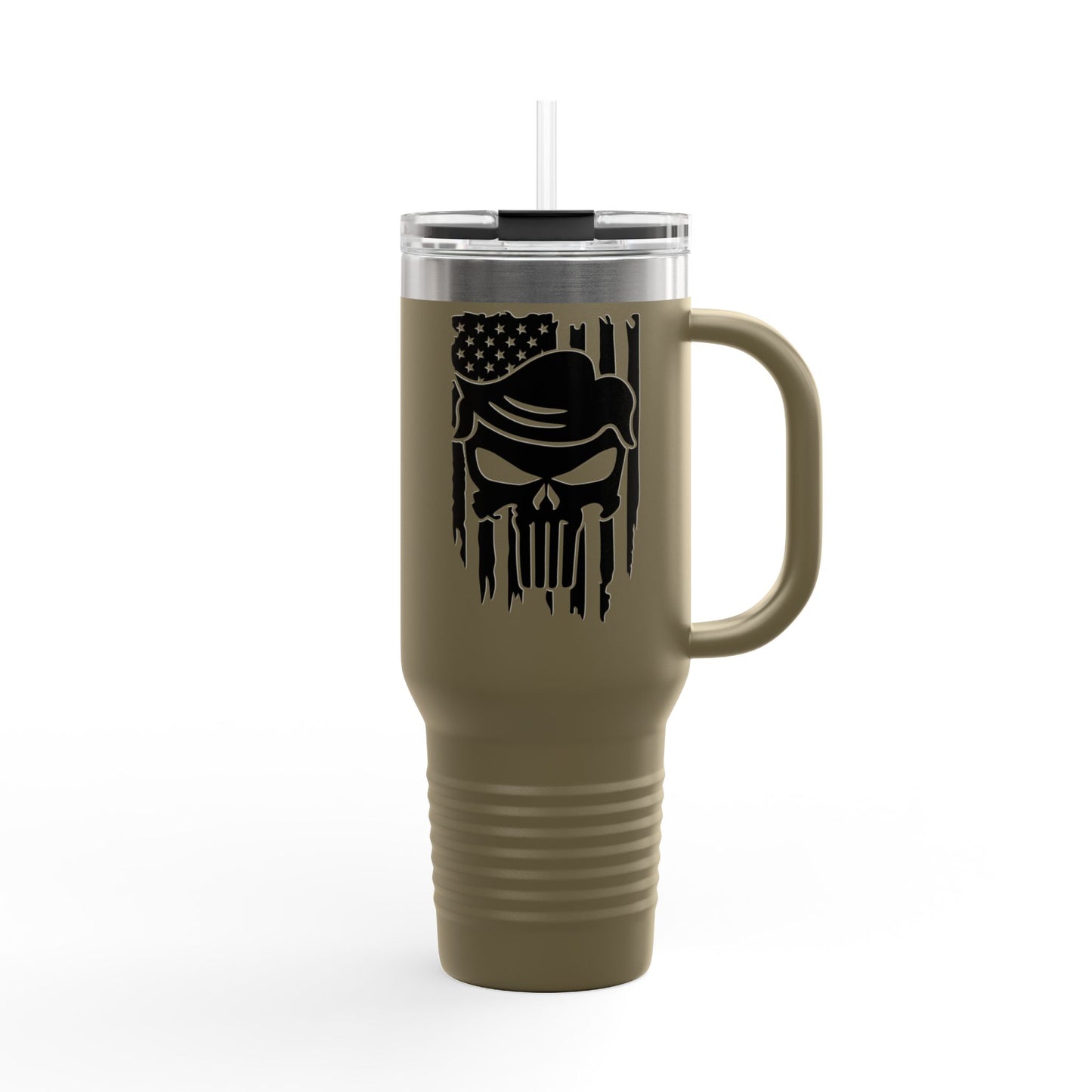 Trump The Patriot Skull Design - Insulated Travel Mug - 40oz Thermal Beverage Cup for Outdoor Adventures