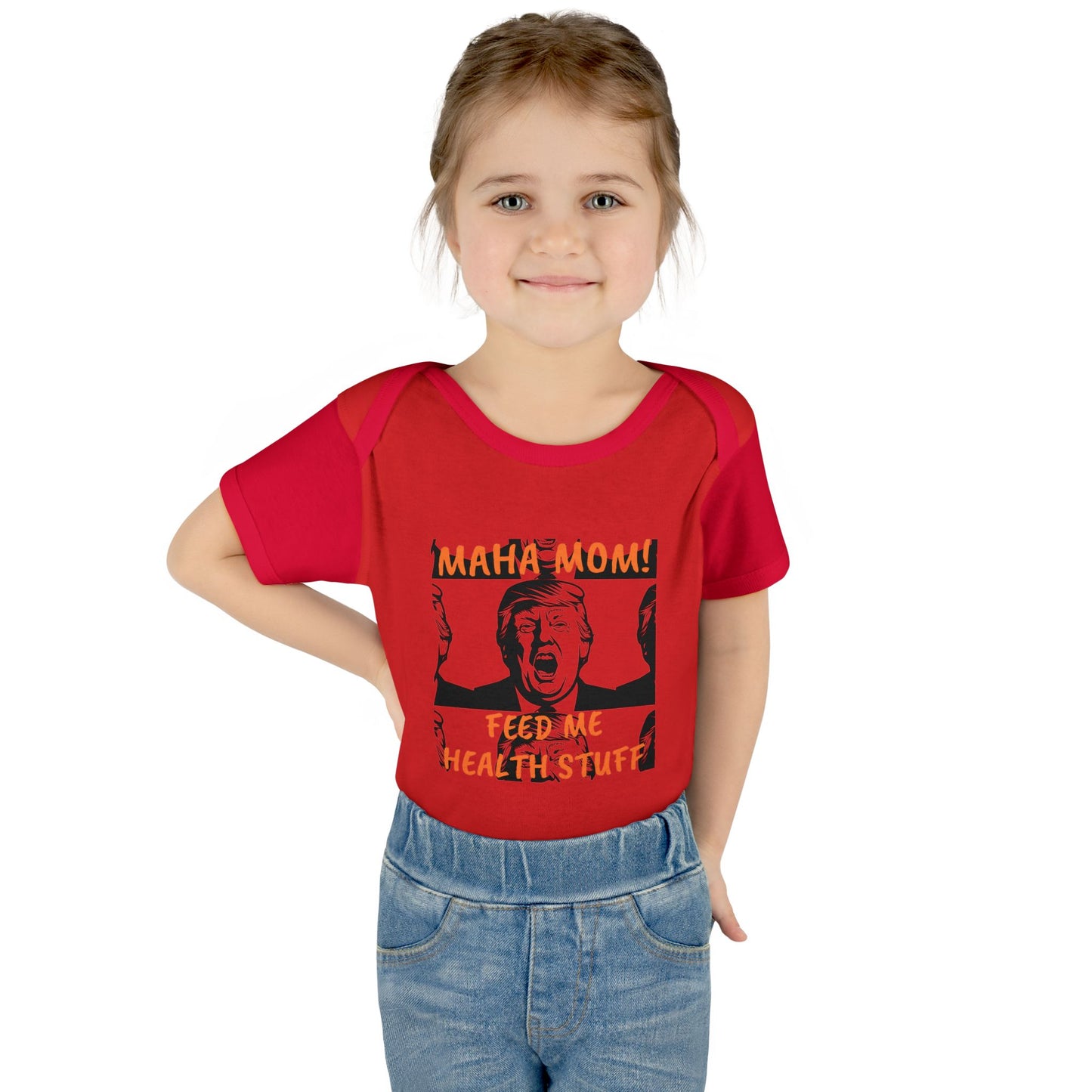 MAHA MOM - FEED ME HEALTHY STUFF - Baby Bodysuit