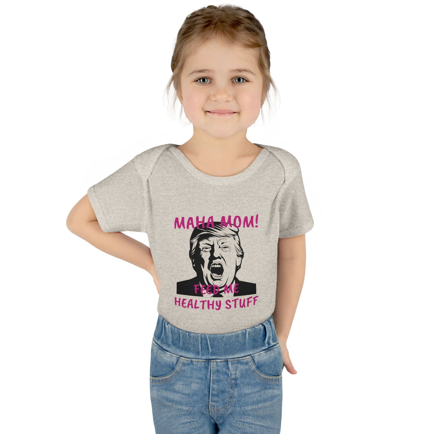 MAHA MOM - FEED ME HEALTHY STUFF - Baby Bodysuit