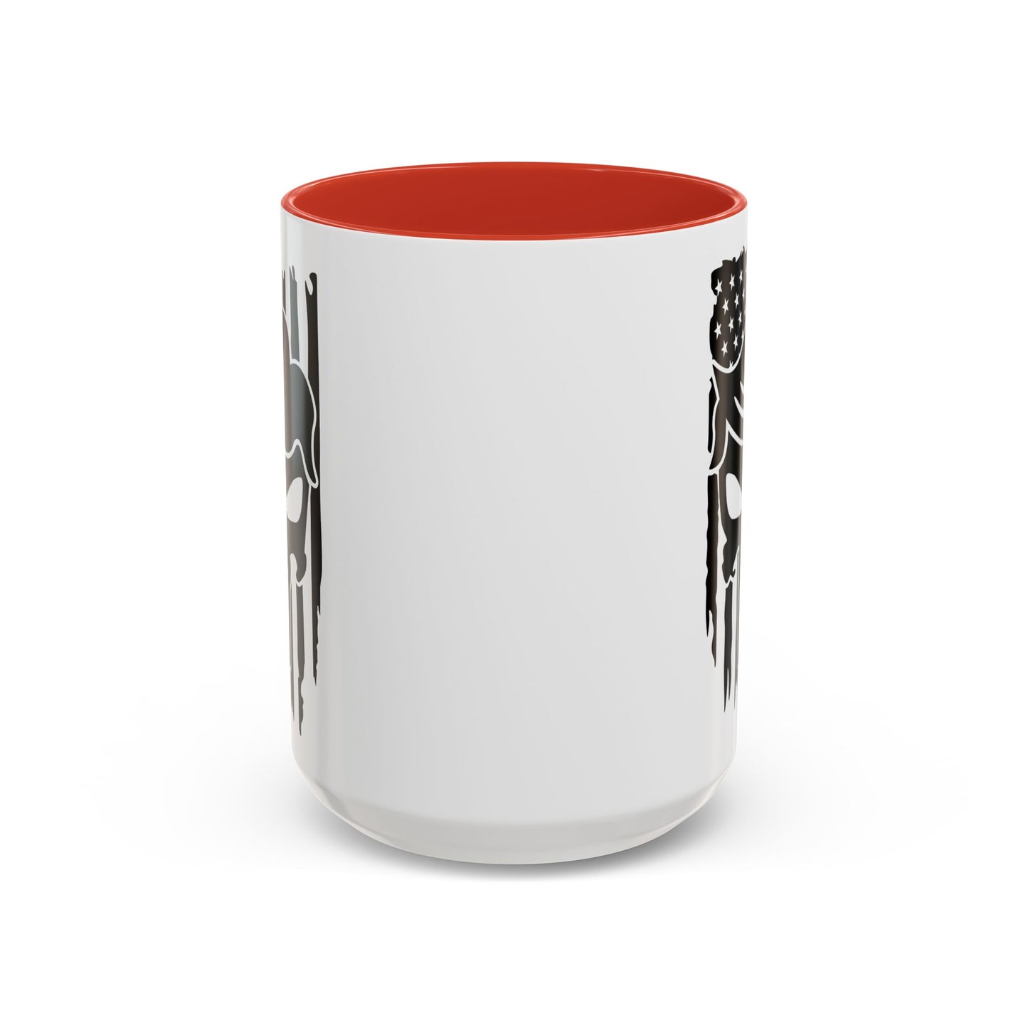 Patriotic Skull Coffee Mug - 11oz & 15oz Black-Handled Cups