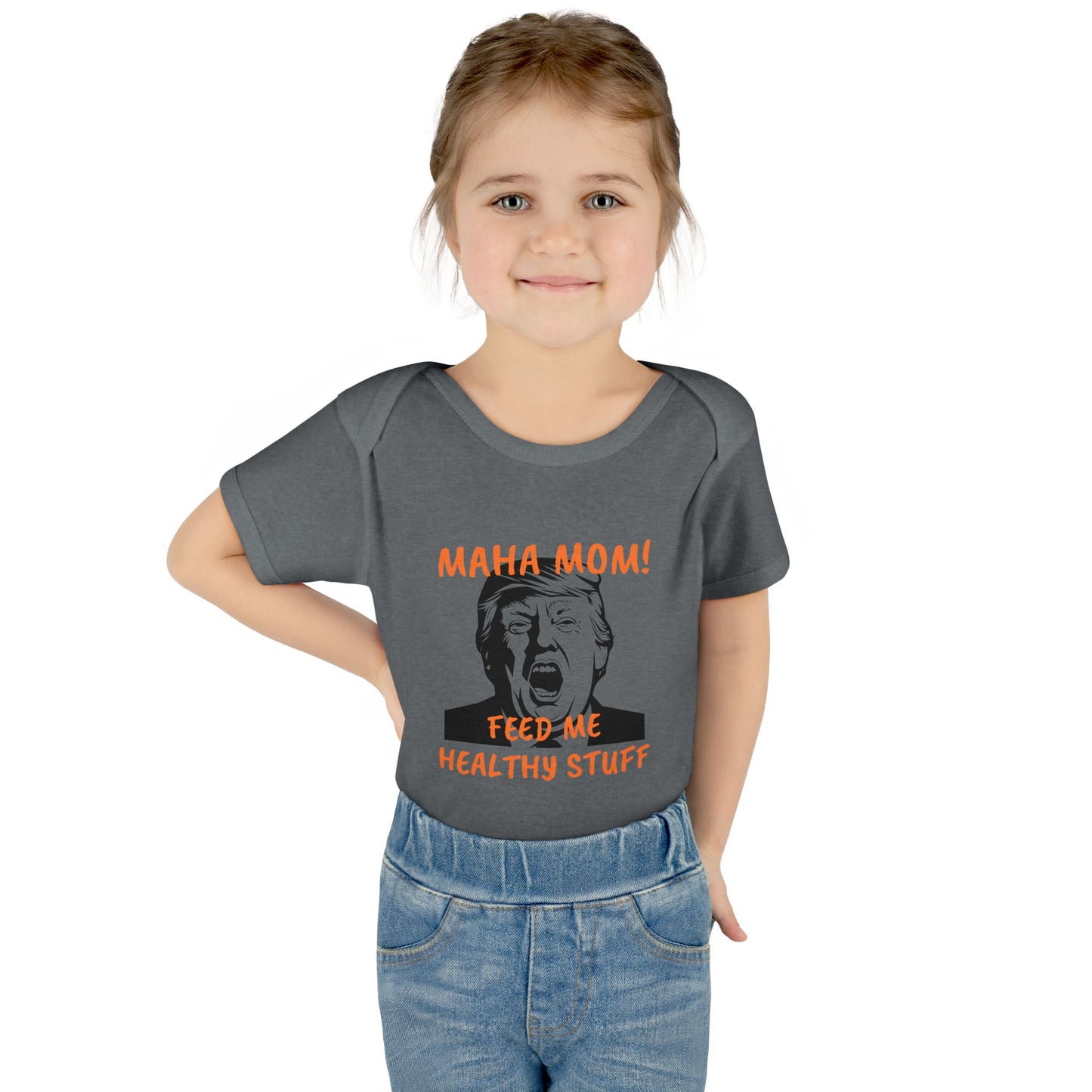 MAHA MOM - FEED ME HEALTHY STUFF - Baby Bodysuit