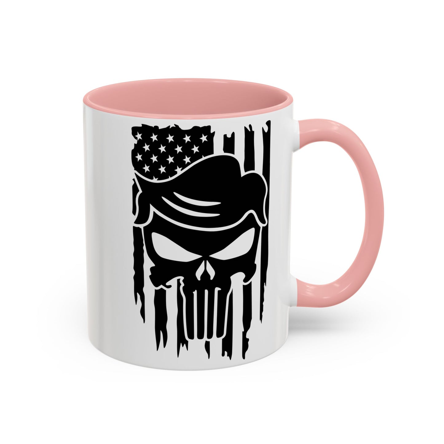 Patriotic Skull Coffee Mug - 11oz & 15oz Black-Handled Cups