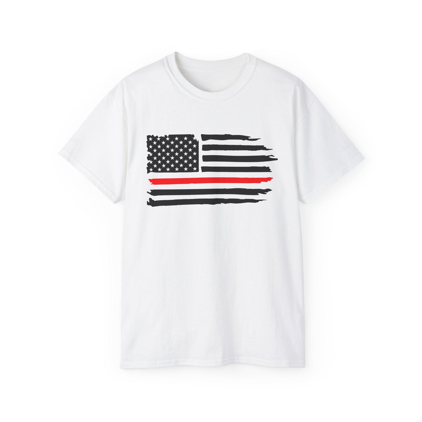 THIN RED LINE - Unisex Ultra Cotton Tee - Support Your FIRE Heroes