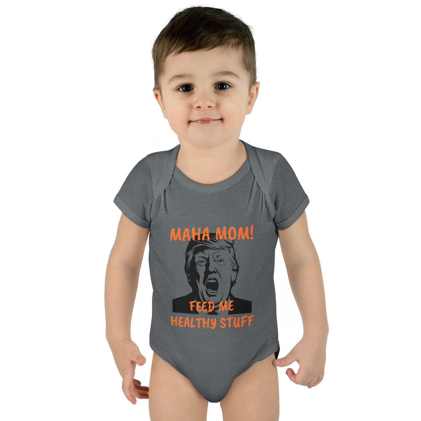 MAHA MOM - FEED ME HEALTHY STUFF - Baby Bodysuit