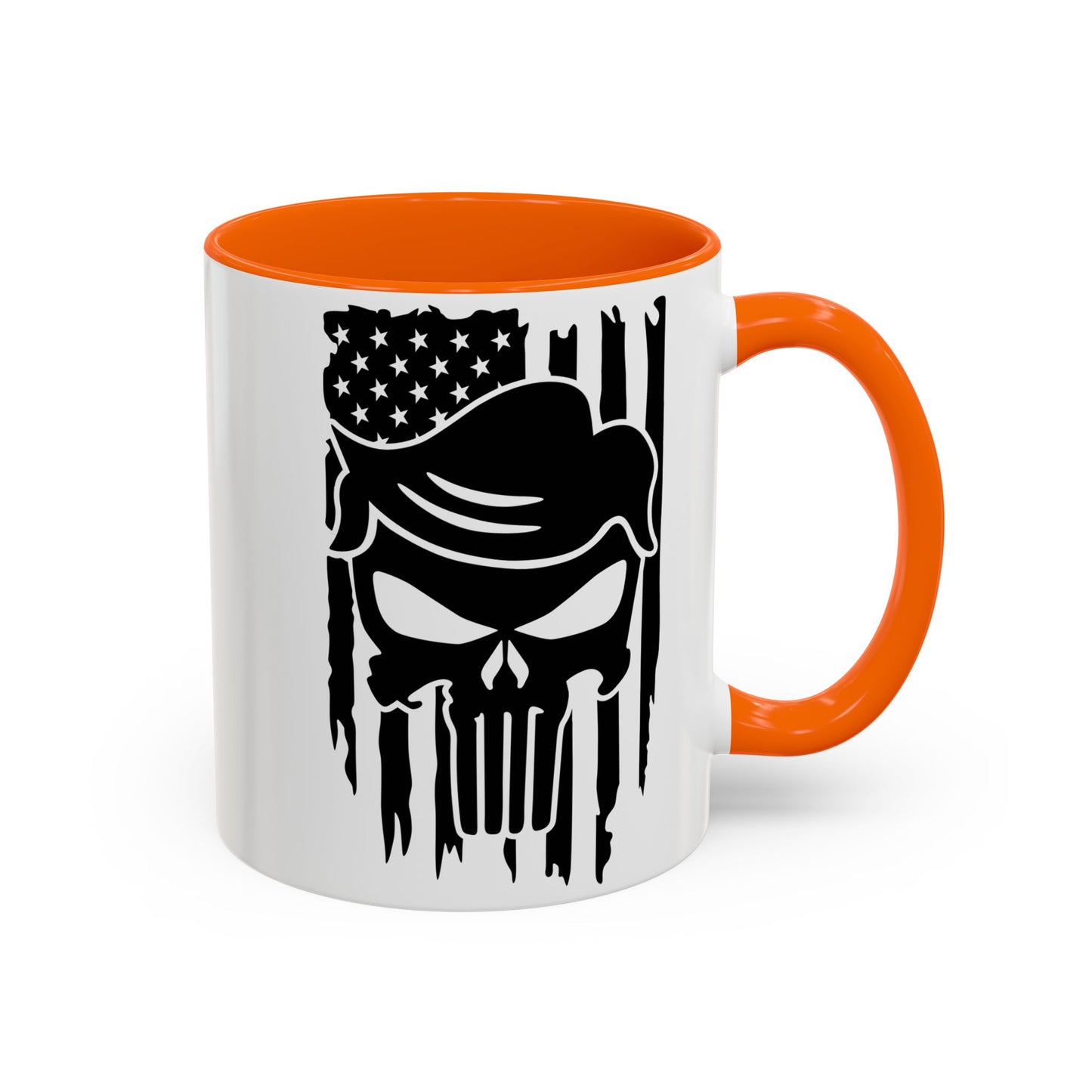 Patriotic Skull Coffee Mug - 11oz & 15oz Black-Handled Cups