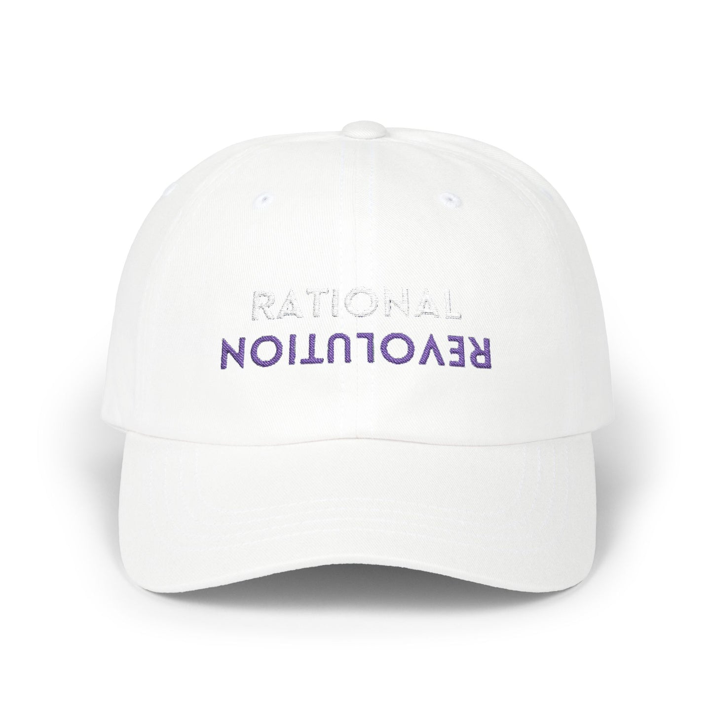 RATIONAL REVOLUTION (The Common Sense Evolution) CAP, Perfect Gift for Fathers, Casual Outfits, Everyday Wear, Adjustable White Hat