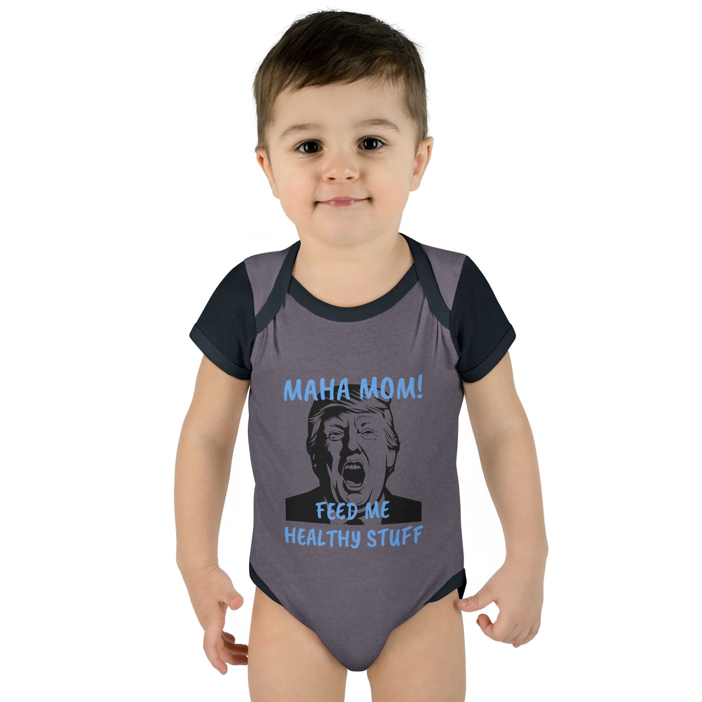 MAHA MOM - FEED ME HEALTHY STUFF - Baby Bodysuit