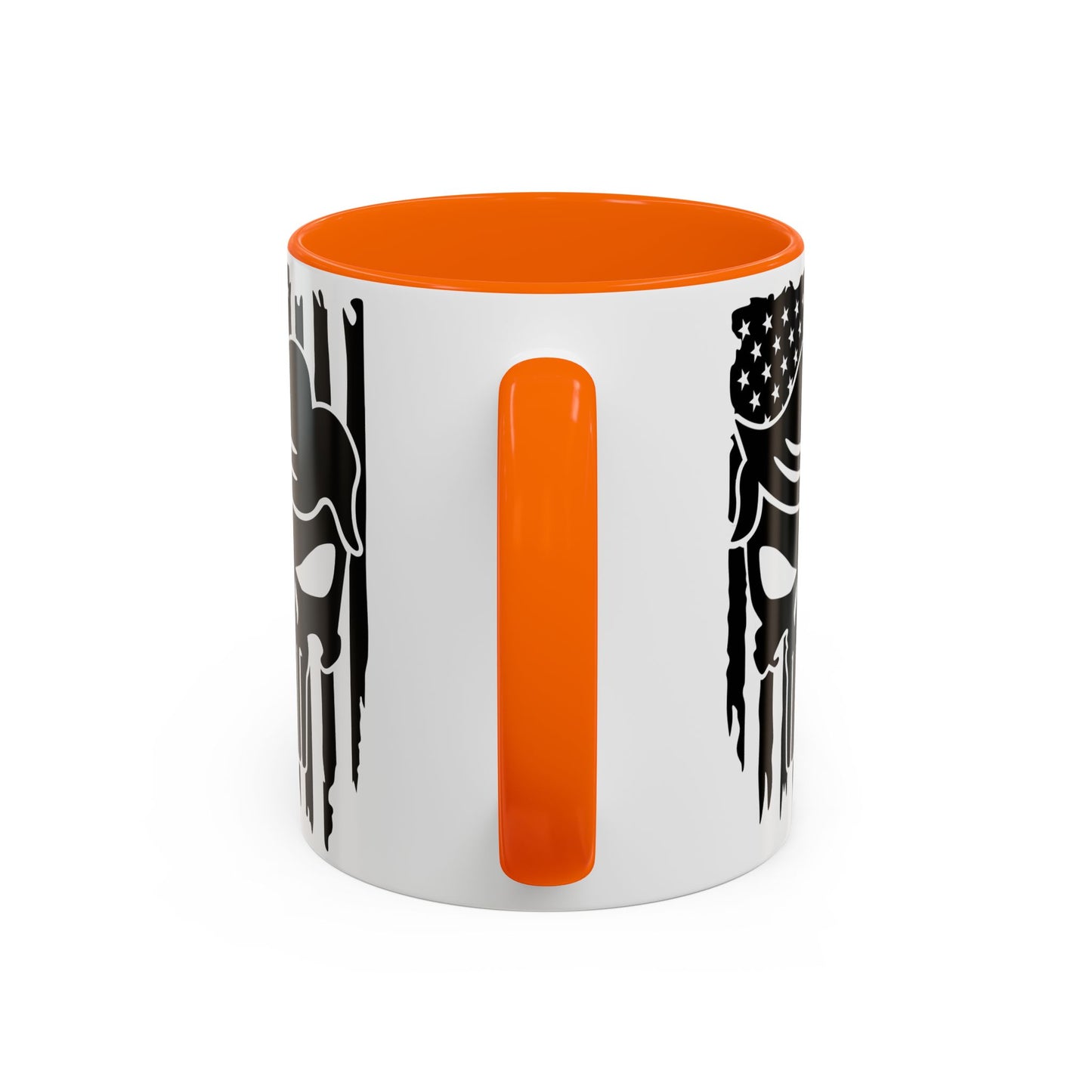 Patriotic Skull Coffee Mug - 11oz & 15oz Black-Handled Cups