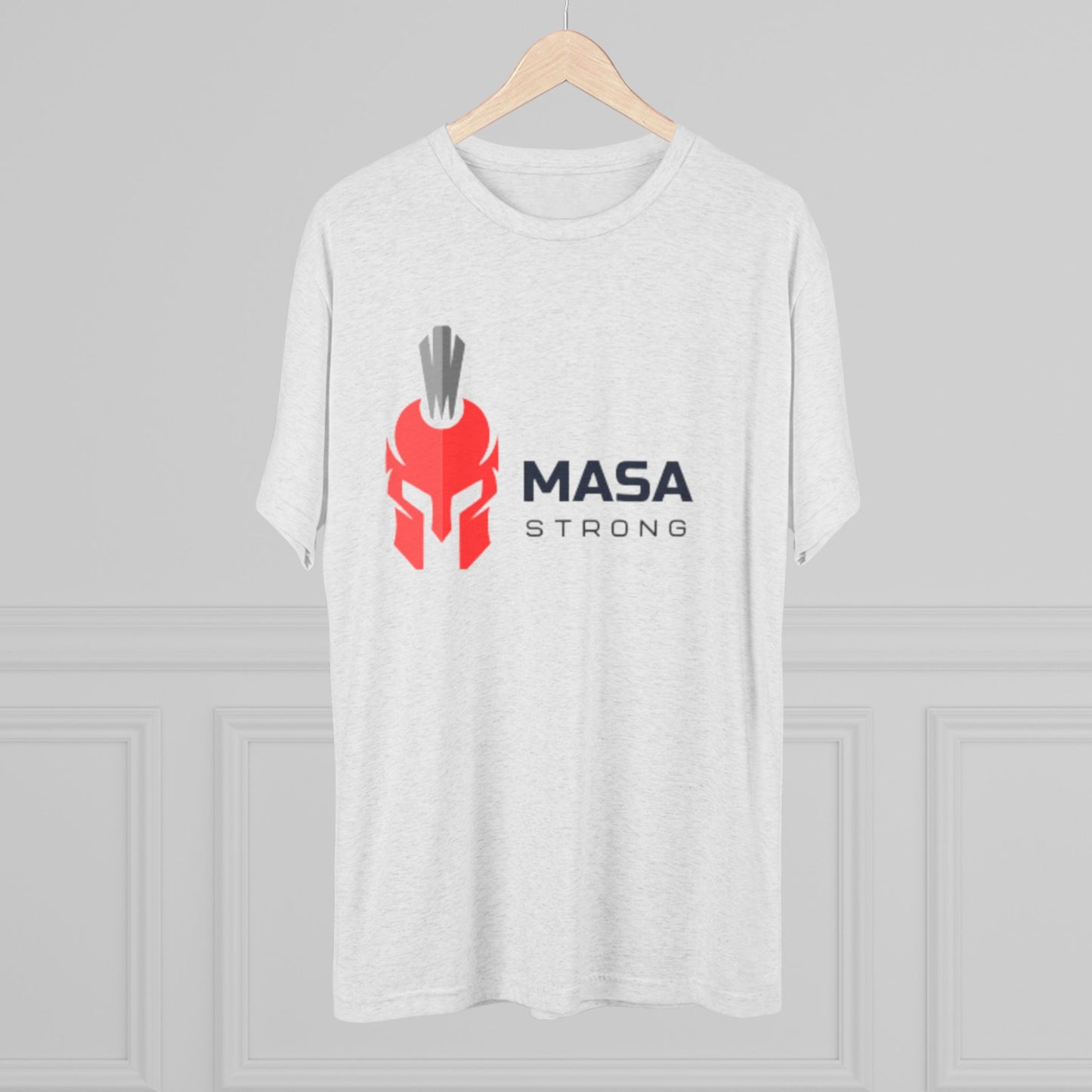 MASA STRONG - Tri-Blend Crew Tee, Fitness Apparel, Gym Shirt, Motivational T-Shirt, Casual Wear, Gift for Athletes