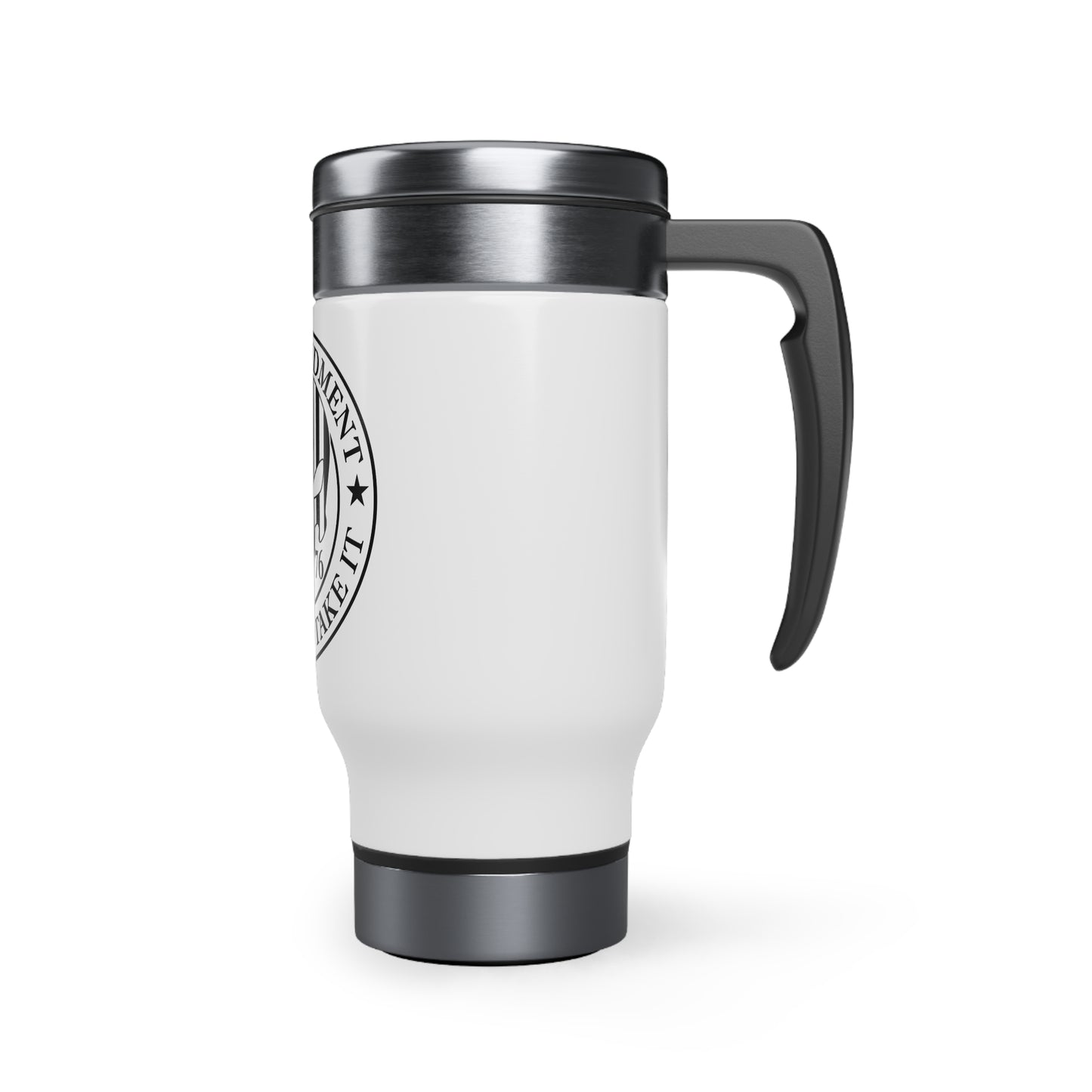 2nd Amendment Punisher - Stainless Steel Travel Mug with Handle, 14oz