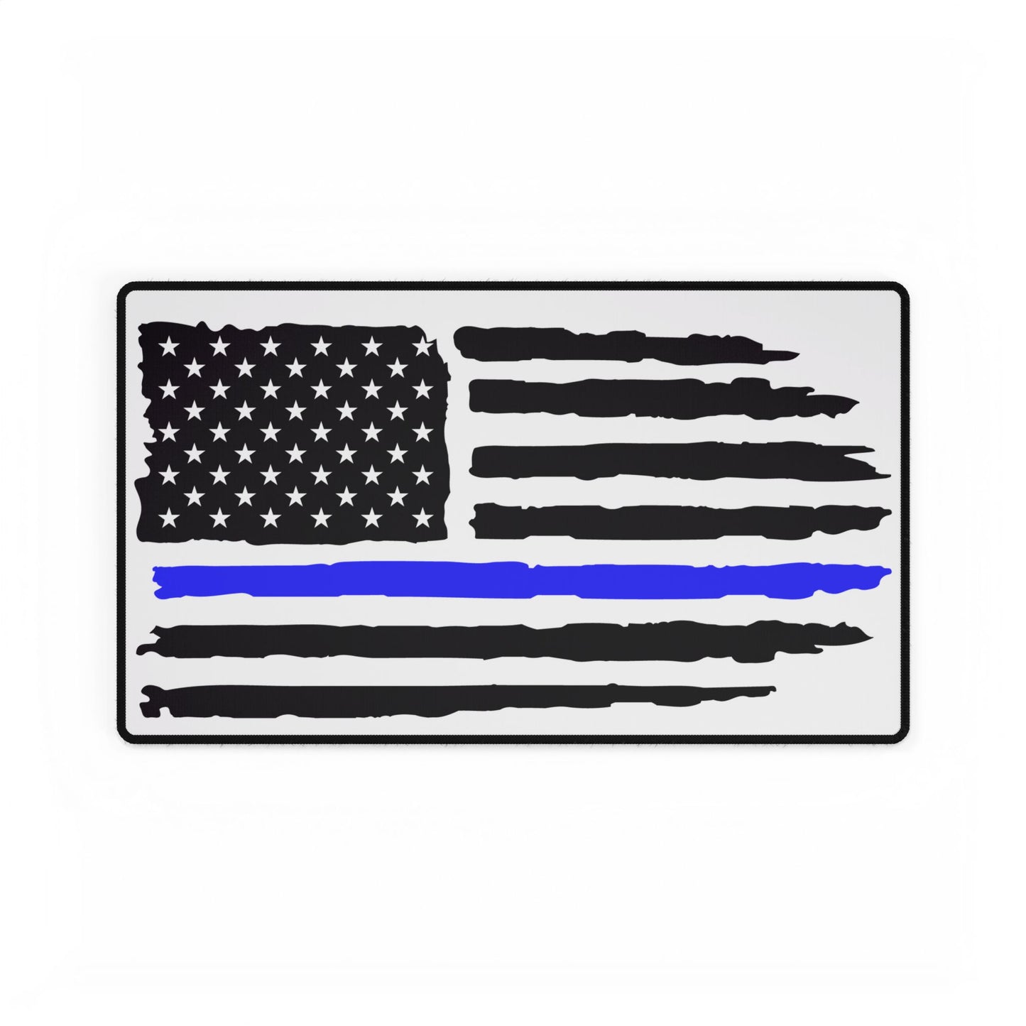 Blue Line American Flag Desk Mat - Perfect for Patriotic Home Office Decor