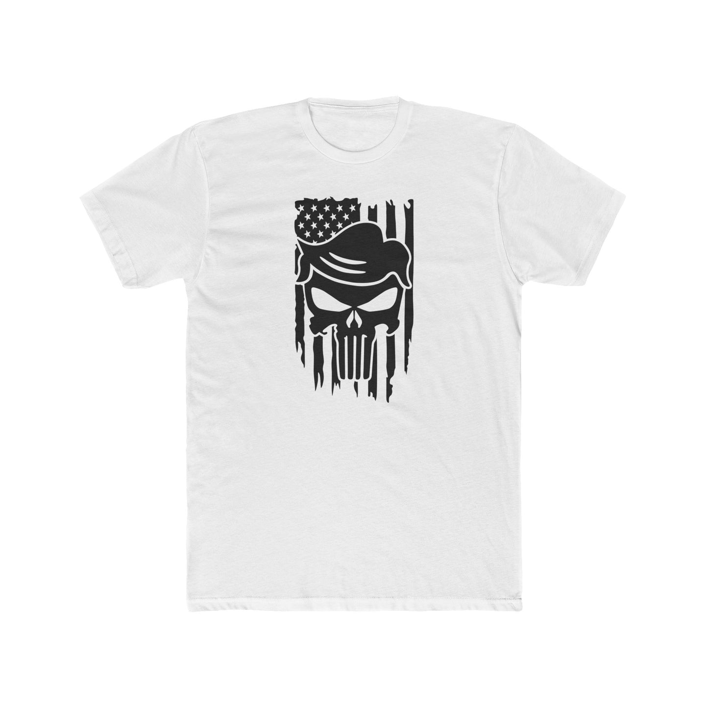 TRUMP-PATRIOT SKULL & FLAG - Crew Tee | Unisex T-Shirt, Casual Wear, Cool Graphic Tee