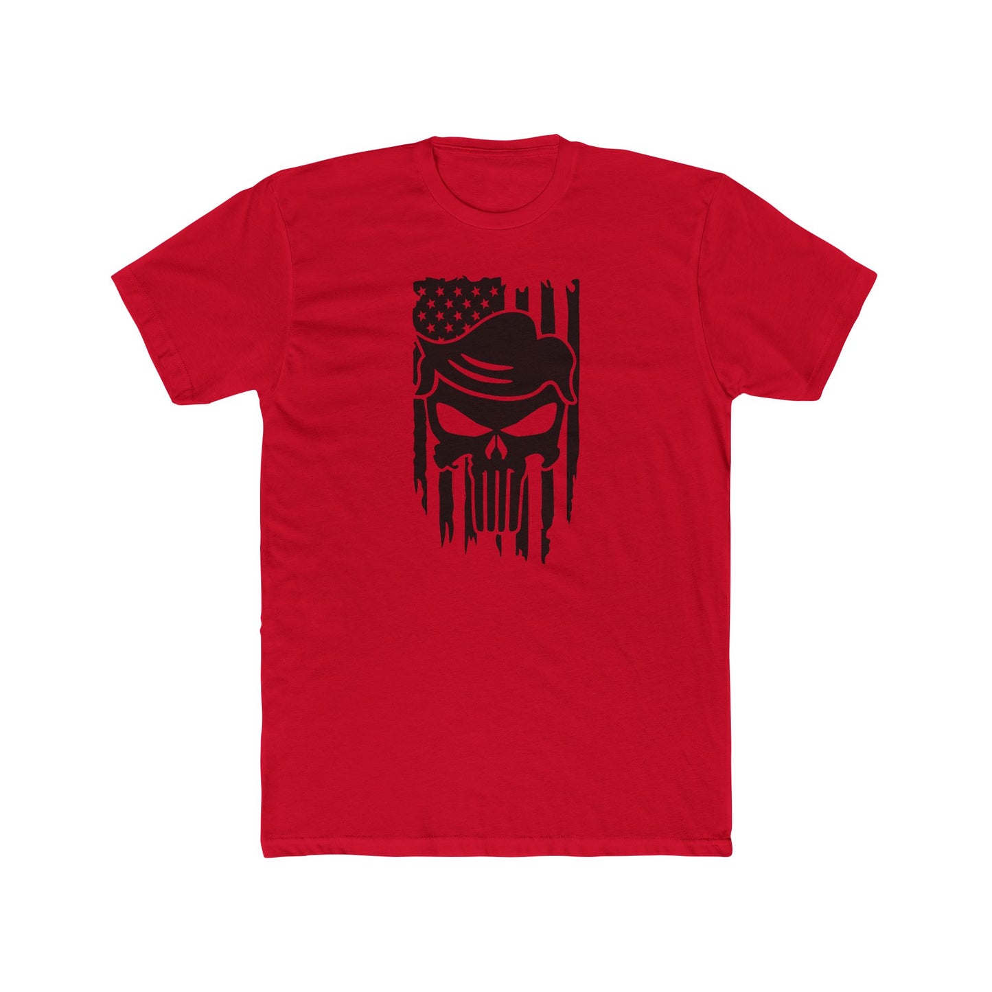 TRUMP-PATRIOT SKULL & FLAG - Crew Tee | Unisex T-Shirt, Casual Wear, Cool Graphic Tee