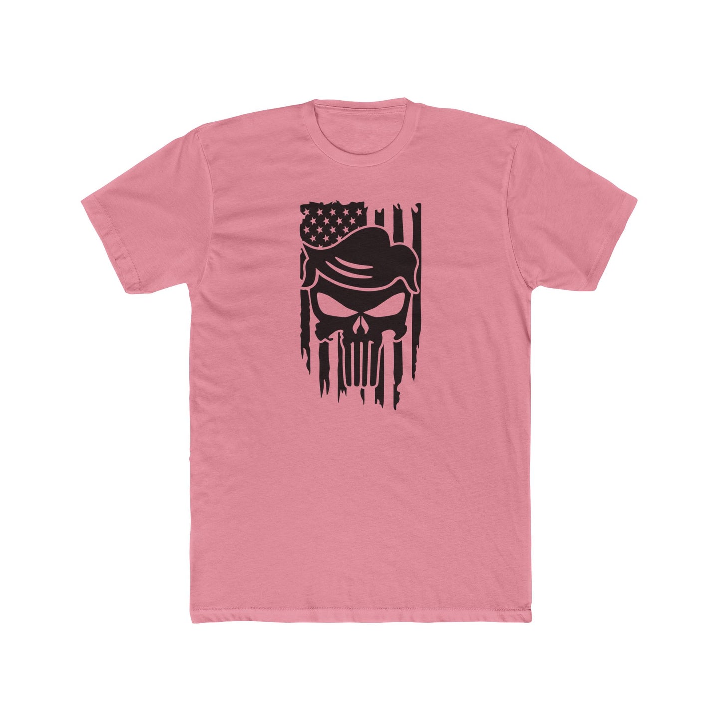 TRUMP-PATRIOT SKULL & FLAG - Crew Tee | Unisex T-Shirt, Casual Wear, Cool Graphic Tee