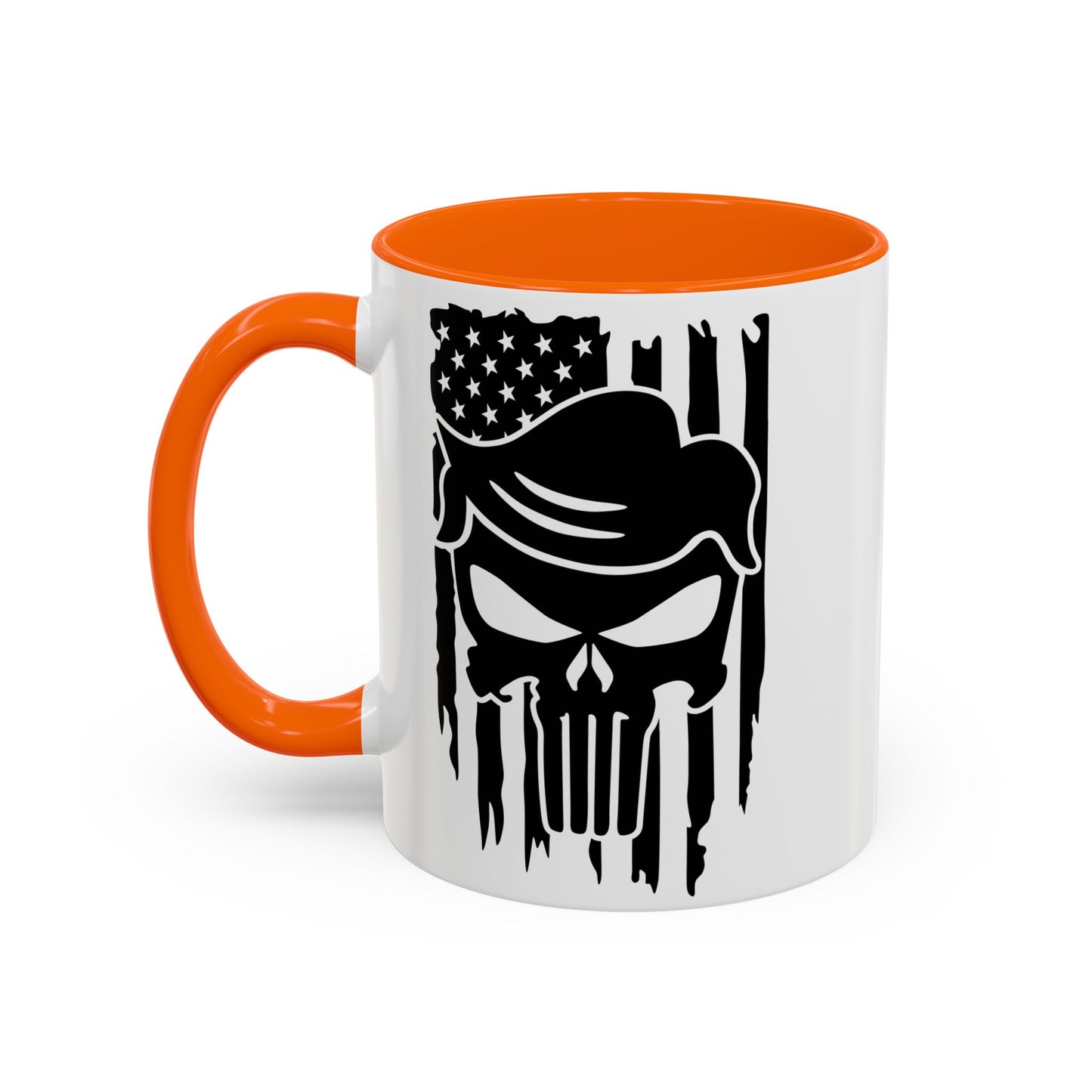 Patriotic Skull Coffee Mug - 11oz & 15oz Black-Handled Cups