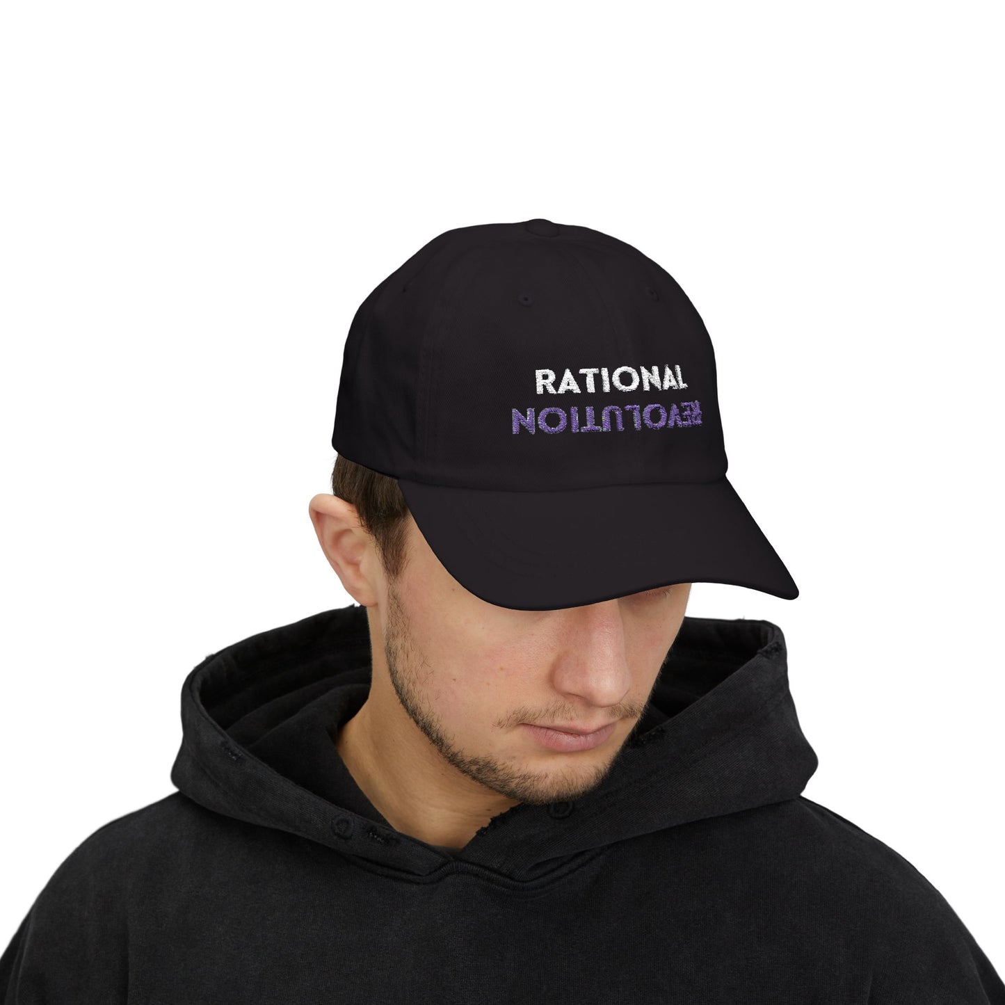 RATIONAL REVOLUTION (The Common Sense Evolution) CAP, Perfect Gift for Fathers, Casual Outfits, Everyday Wear, Adjustable White Hat