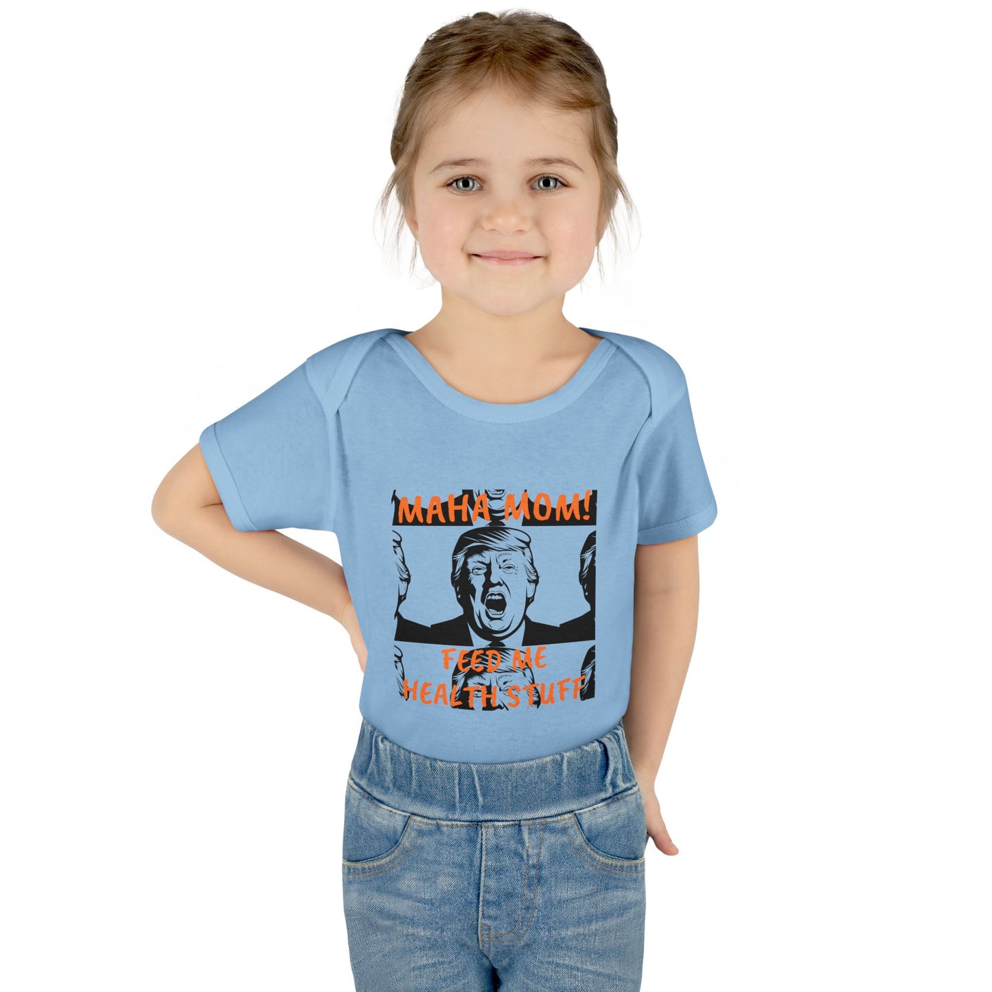 MAHA MOM - FEED ME HEALTHY STUFF - Baby Bodysuit