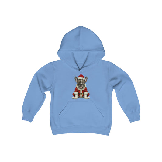 Christmas Pug Youth Heavy Blend Hooded Sweatshirt