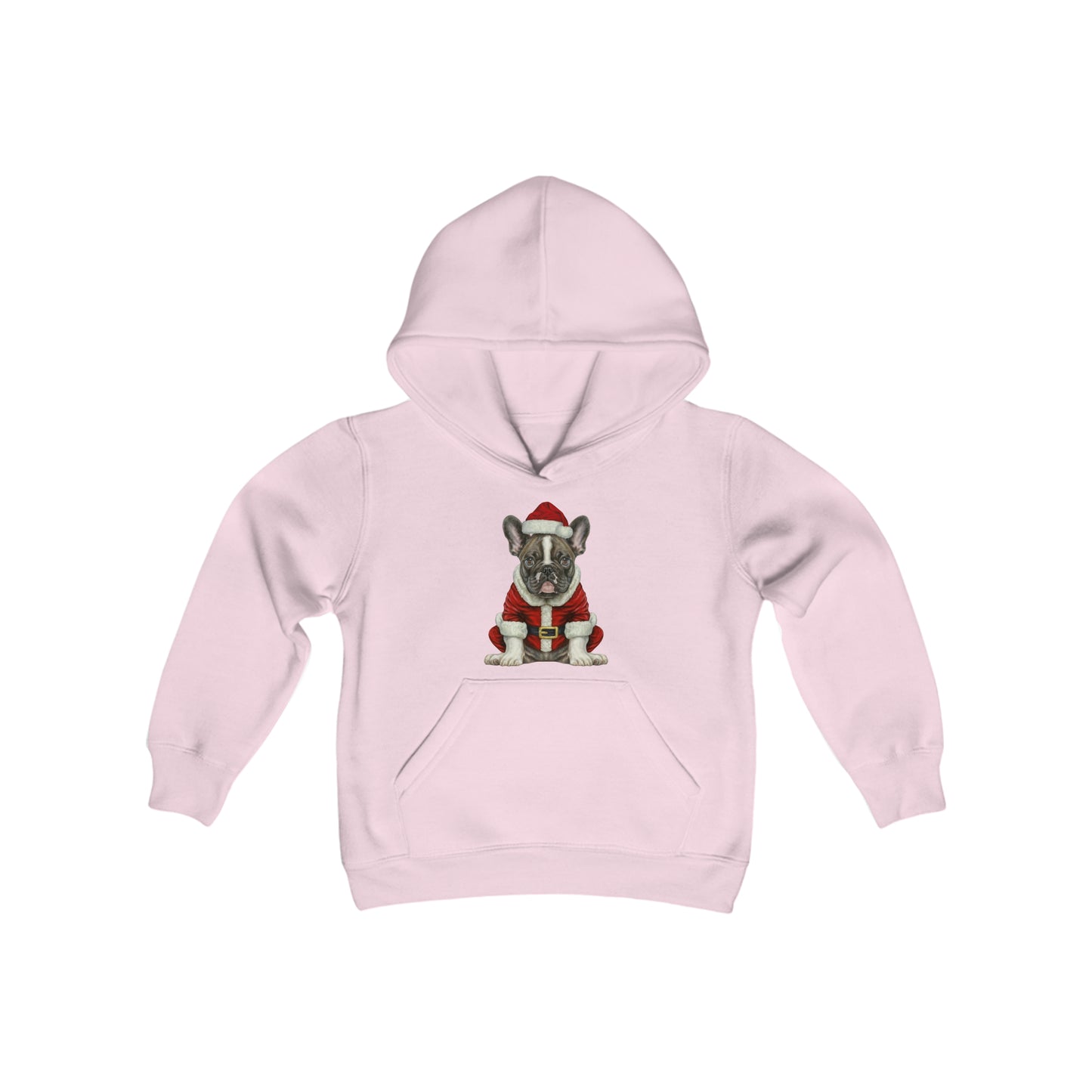 Christmas Pug Youth Heavy Blend Hooded Sweatshirt