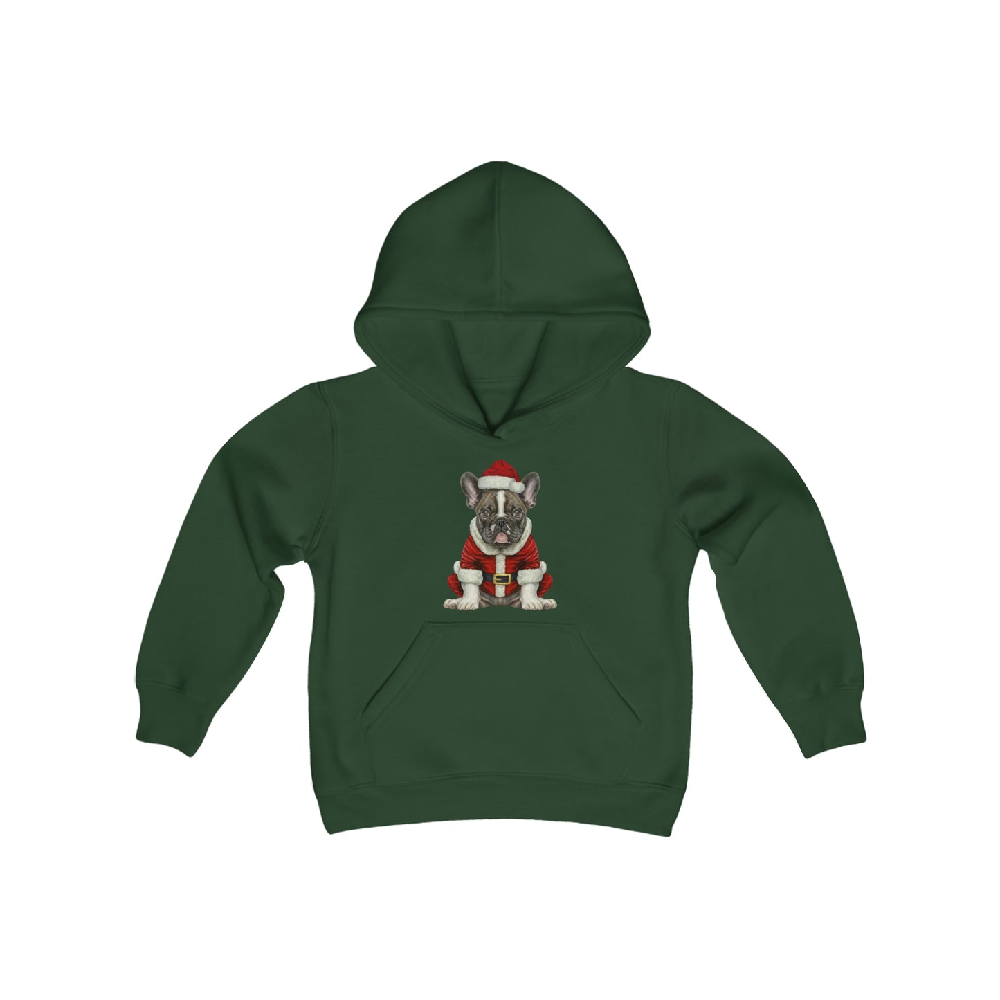 Christmas Pug Youth Heavy Blend Hooded Sweatshirt