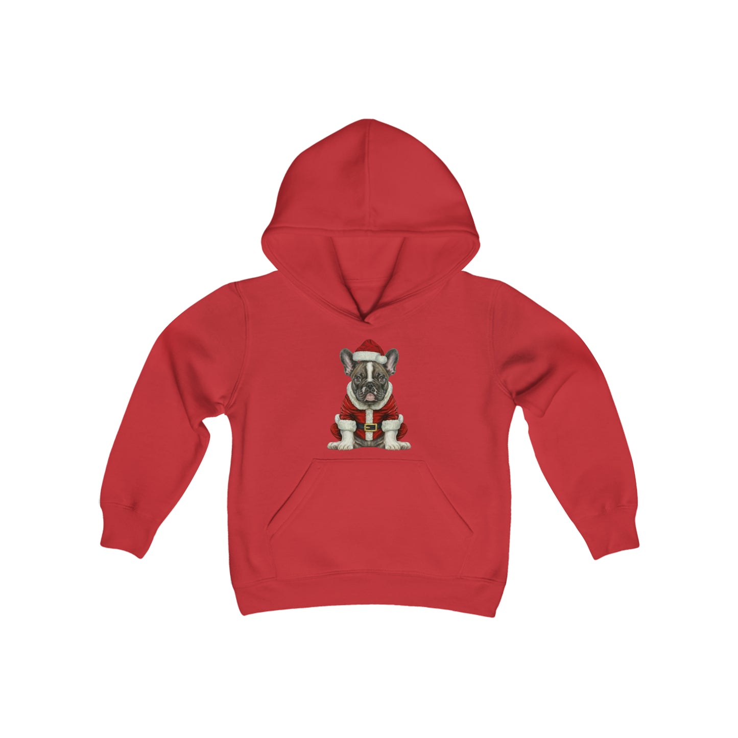 Christmas Pug Youth Heavy Blend Hooded Sweatshirt