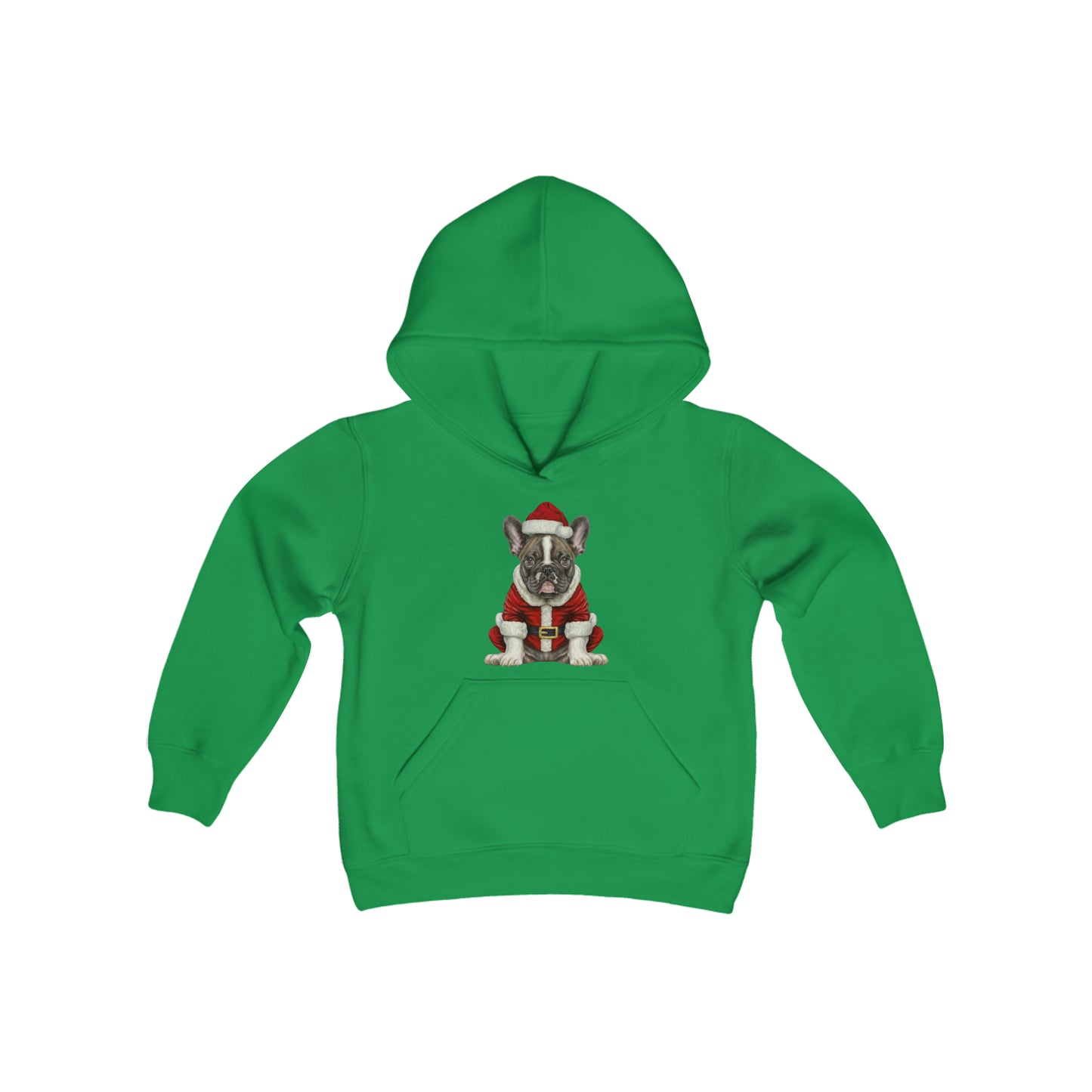 Christmas Pug Youth Heavy Blend Hooded Sweatshirt