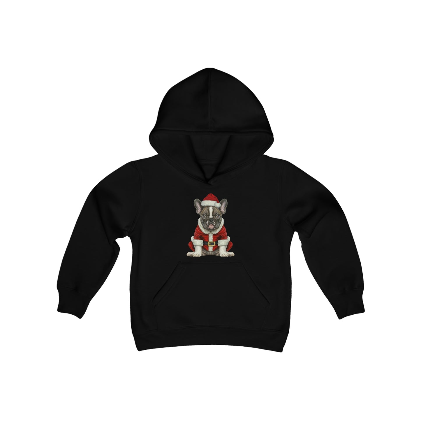 Christmas Pug Youth Heavy Blend Hooded Sweatshirt