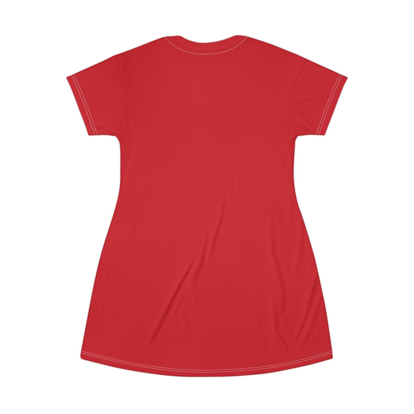 Patriotic Mrs. Claus T-Shirt Dress (AOP)