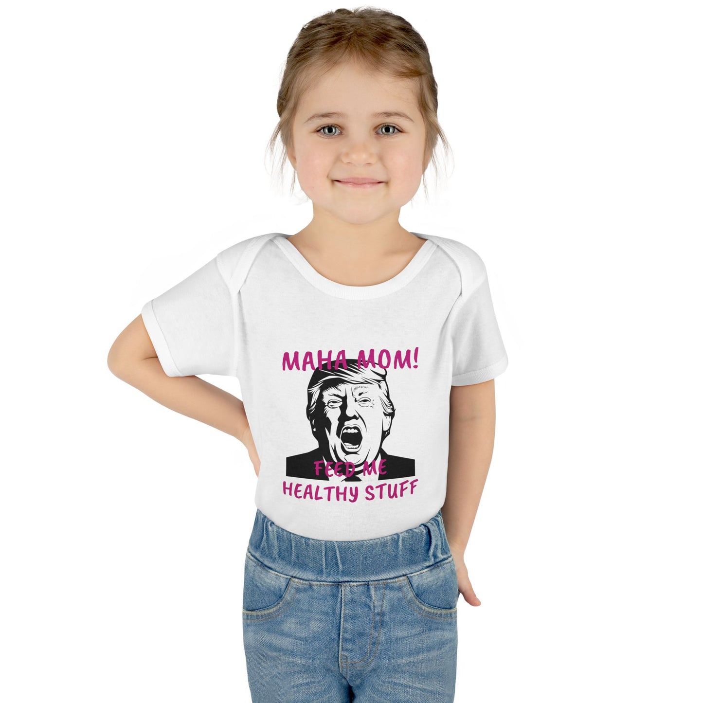 MAHA MOM - FEED ME HEALTHY STUFF - Baby Bodysuit