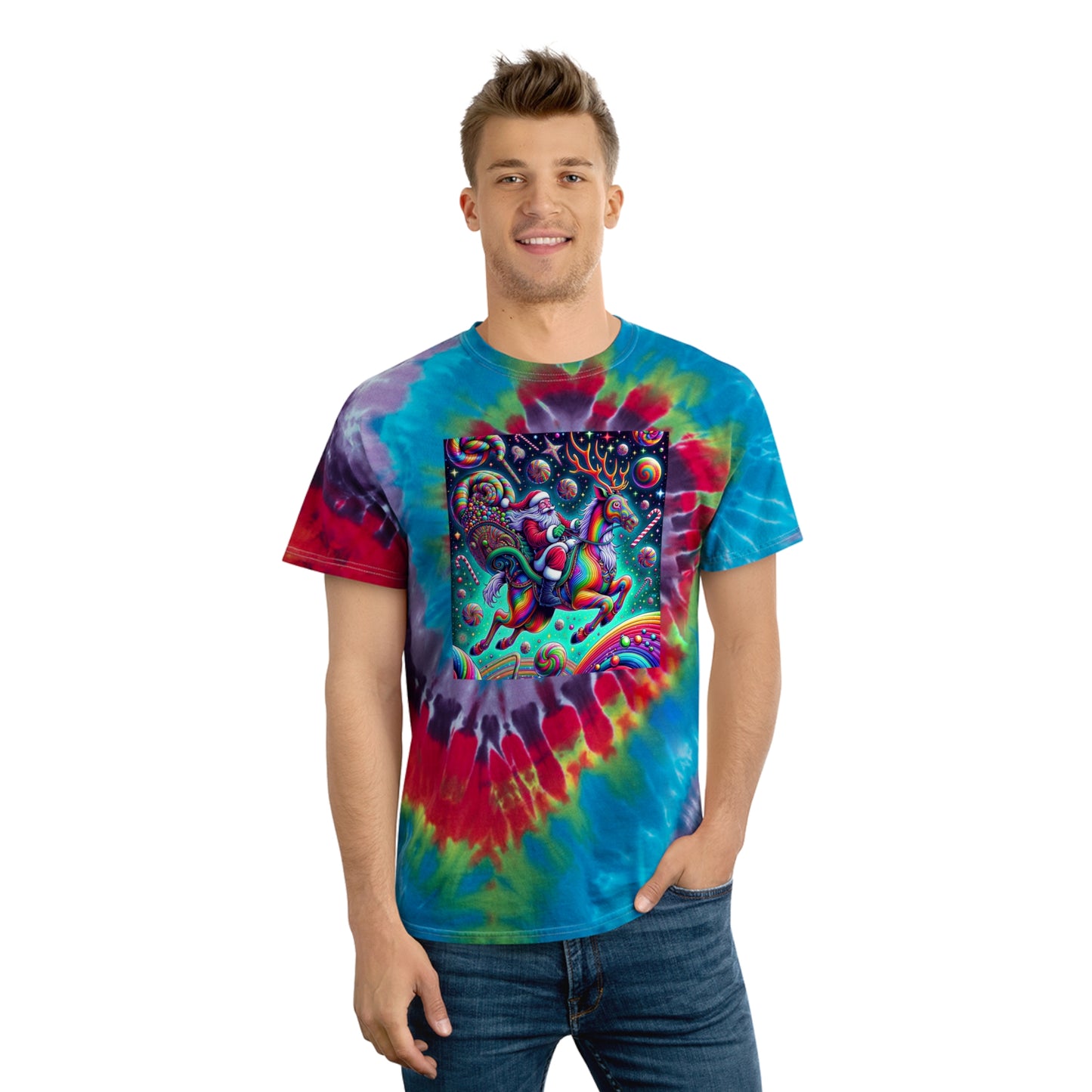 Duuuude... Righteous Christmas Shirt, Tie-Dye Tee, Spiral