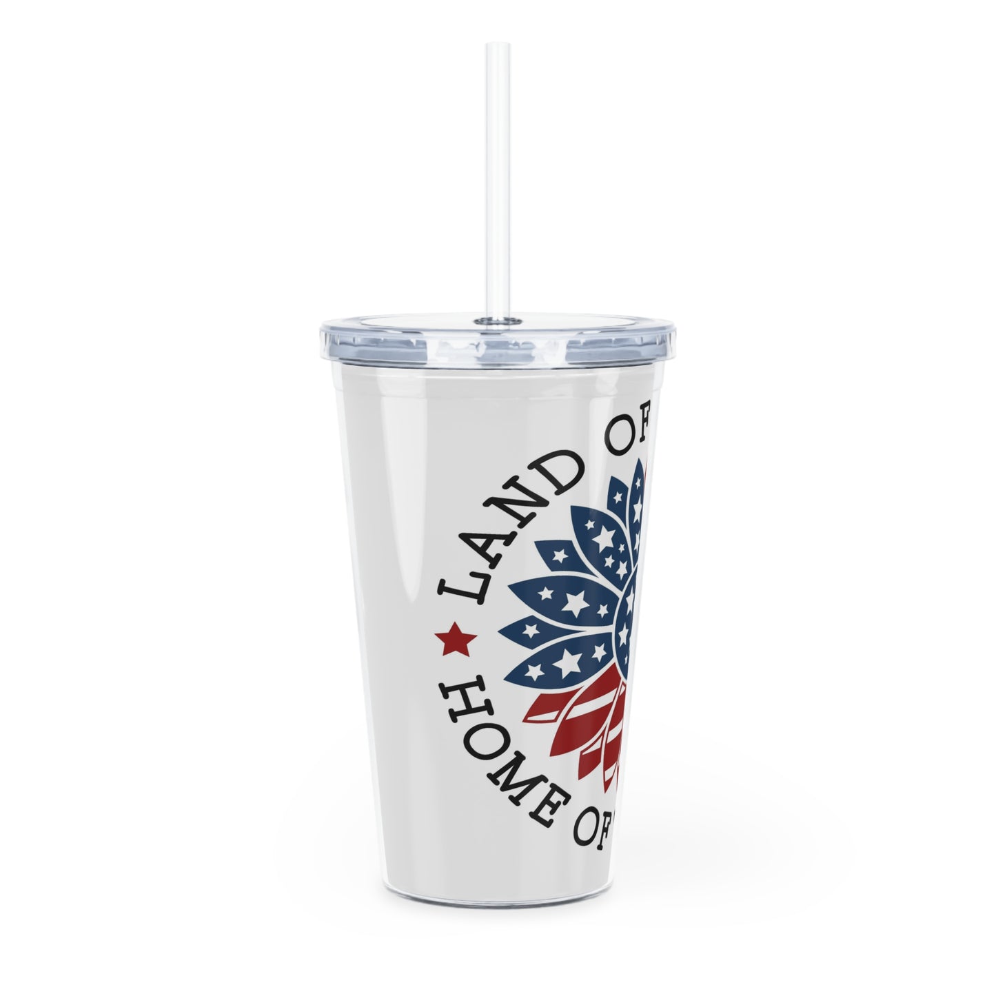 Plastic Tumbler with Straw