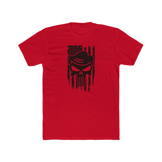 TRUMP-PATRIOT SKULL & FLAG - Crew Tee | Unisex T-Shirt, Casual Wear, Cool Graphic Tee