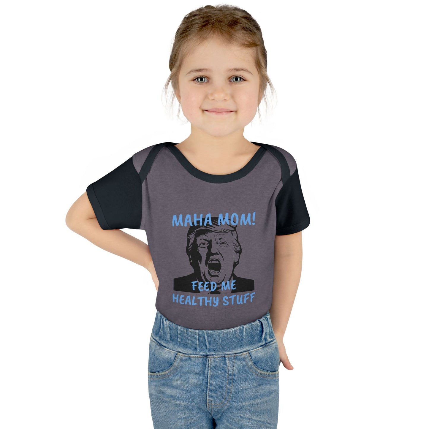 MAHA MOM - FEED ME HEALTHY STUFF - Baby Bodysuit
