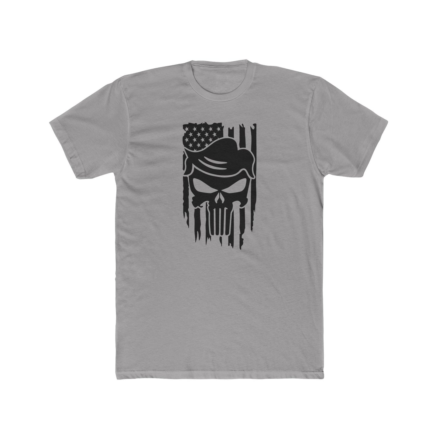 TRUMP-PATRIOT SKULL & FLAG - Crew Tee | Unisex T-Shirt, Casual Wear, Cool Graphic Tee