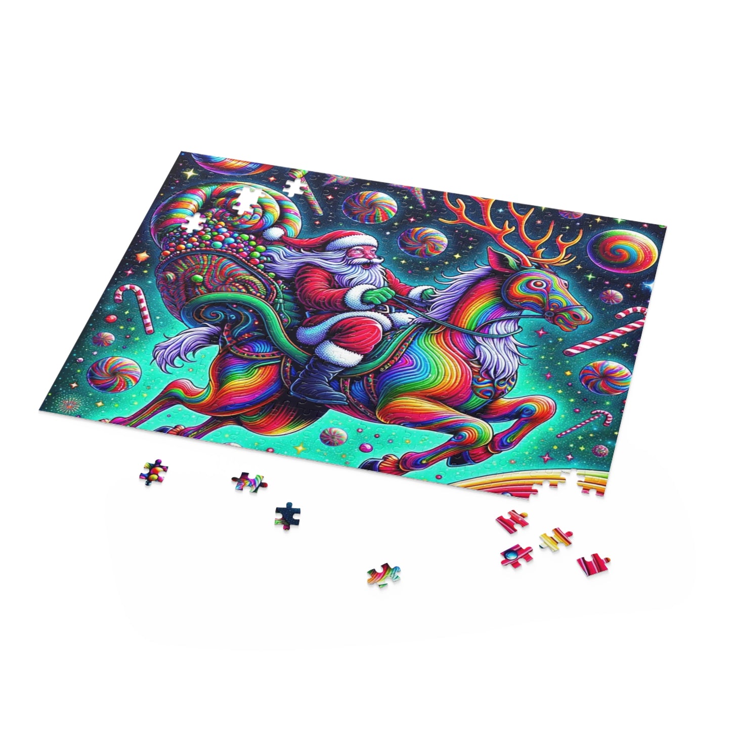 Santa's Candy Cane Dream Jigsaw Puzzle (120, 252, 500-Piece)