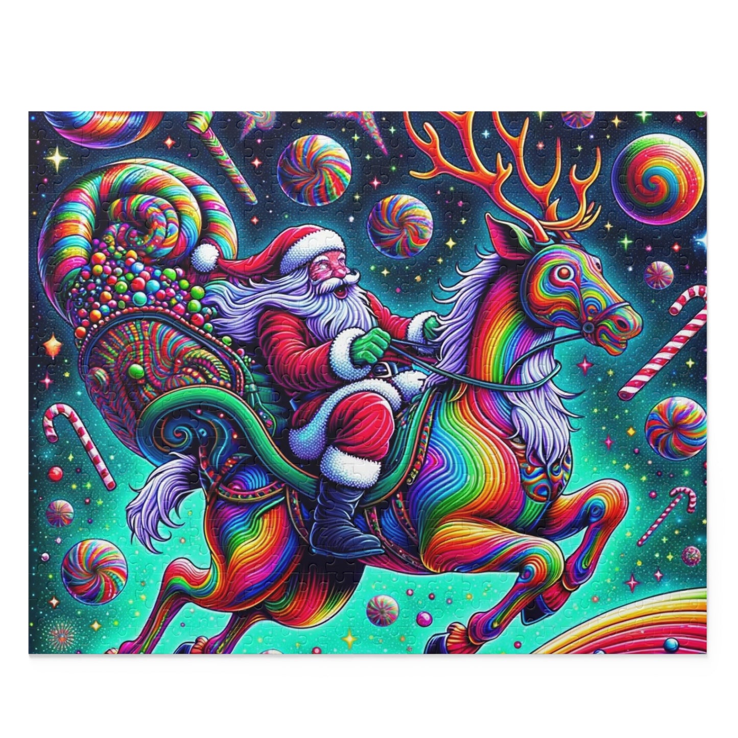 Santa's Candy Cane Dream Jigsaw Puzzle (120, 252, 500-Piece)